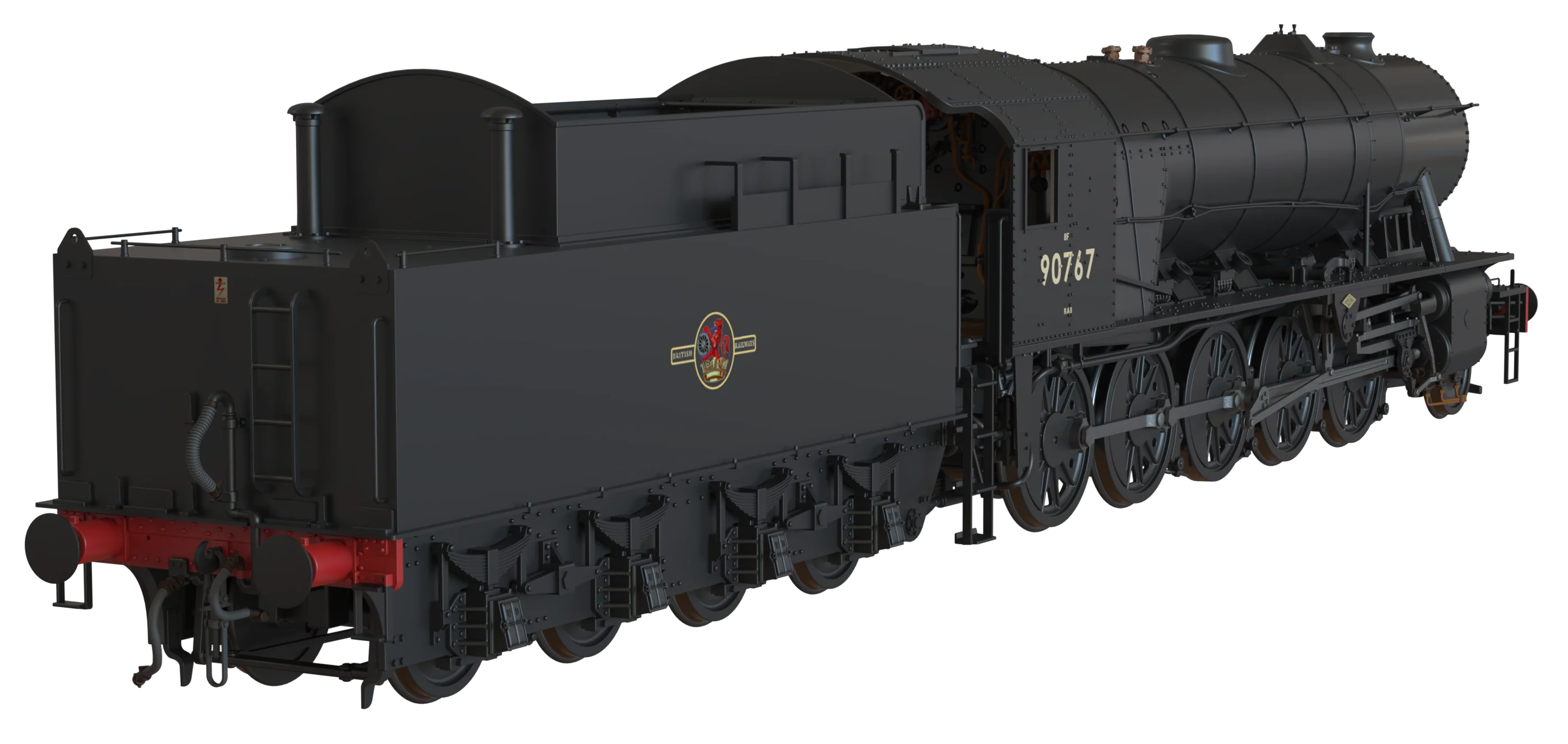 C1006C WD Austerity 2-10-0 BR Black Late Crest No.90767 Steam Locomotive - Image 9