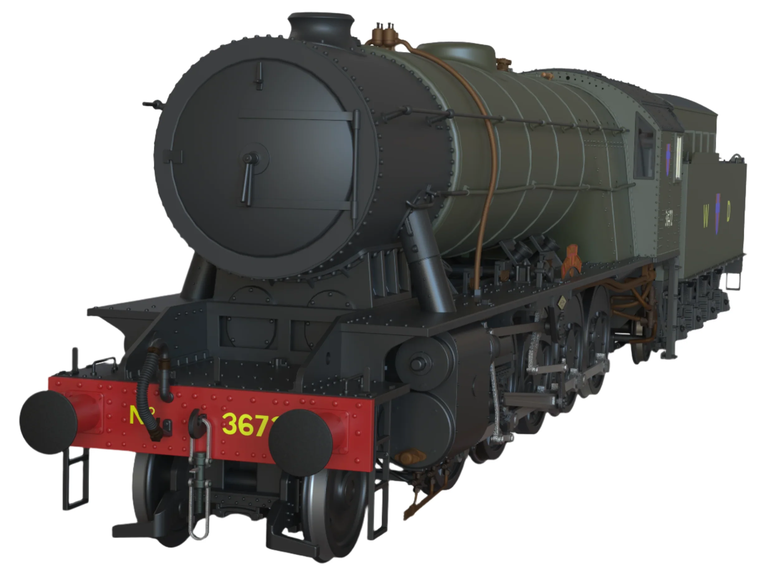 C1007Z WD Austerity 2-10-0 'Dame Vera Lynn' BR Brunswick Green No.3672 Steam Locomotive - Image 11