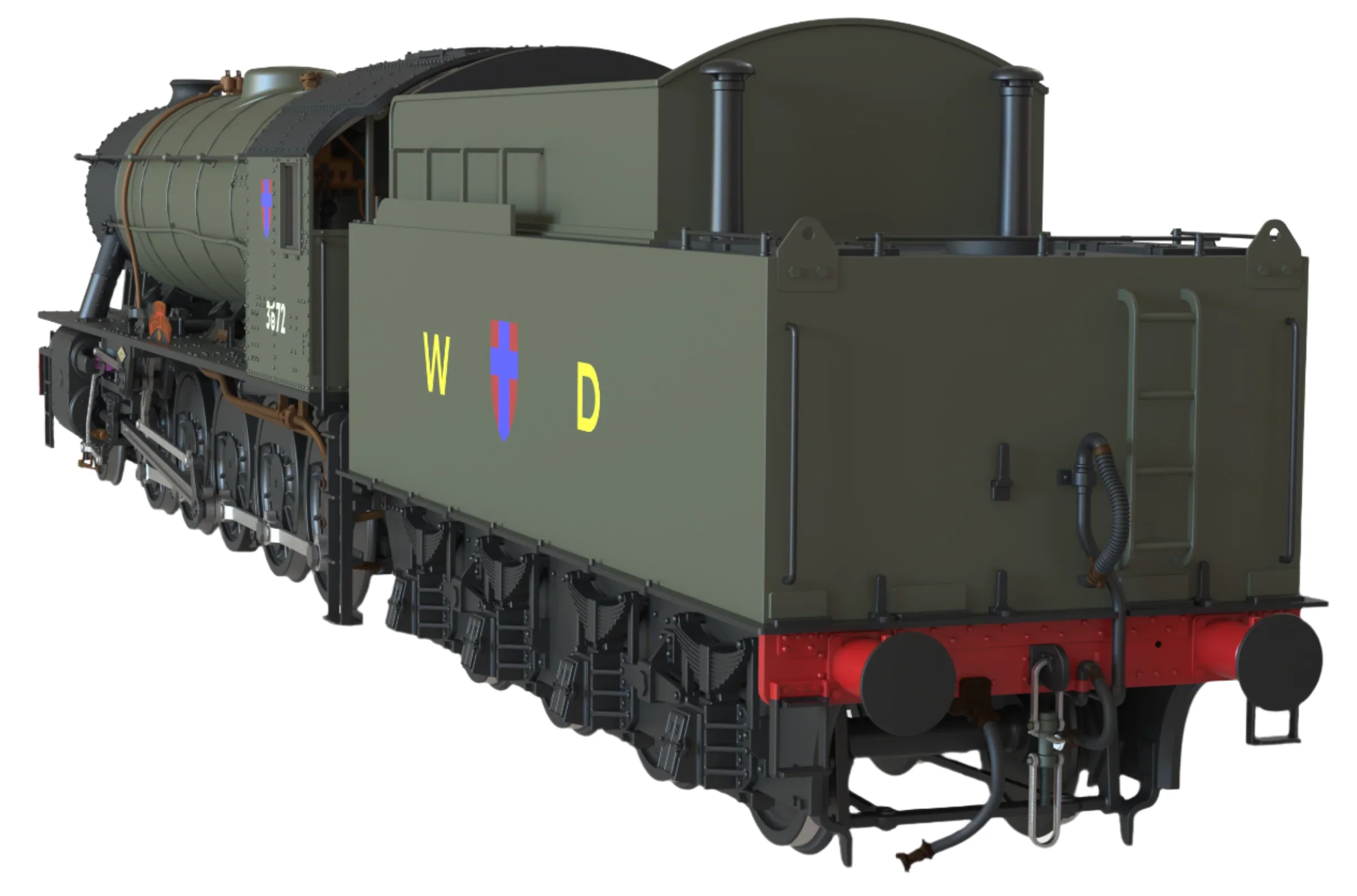 C1007Z WD Austerity 2-10-0 'Dame Vera Lynn' BR Brunswick Green No.3672 Steam Locomotive - Image 3