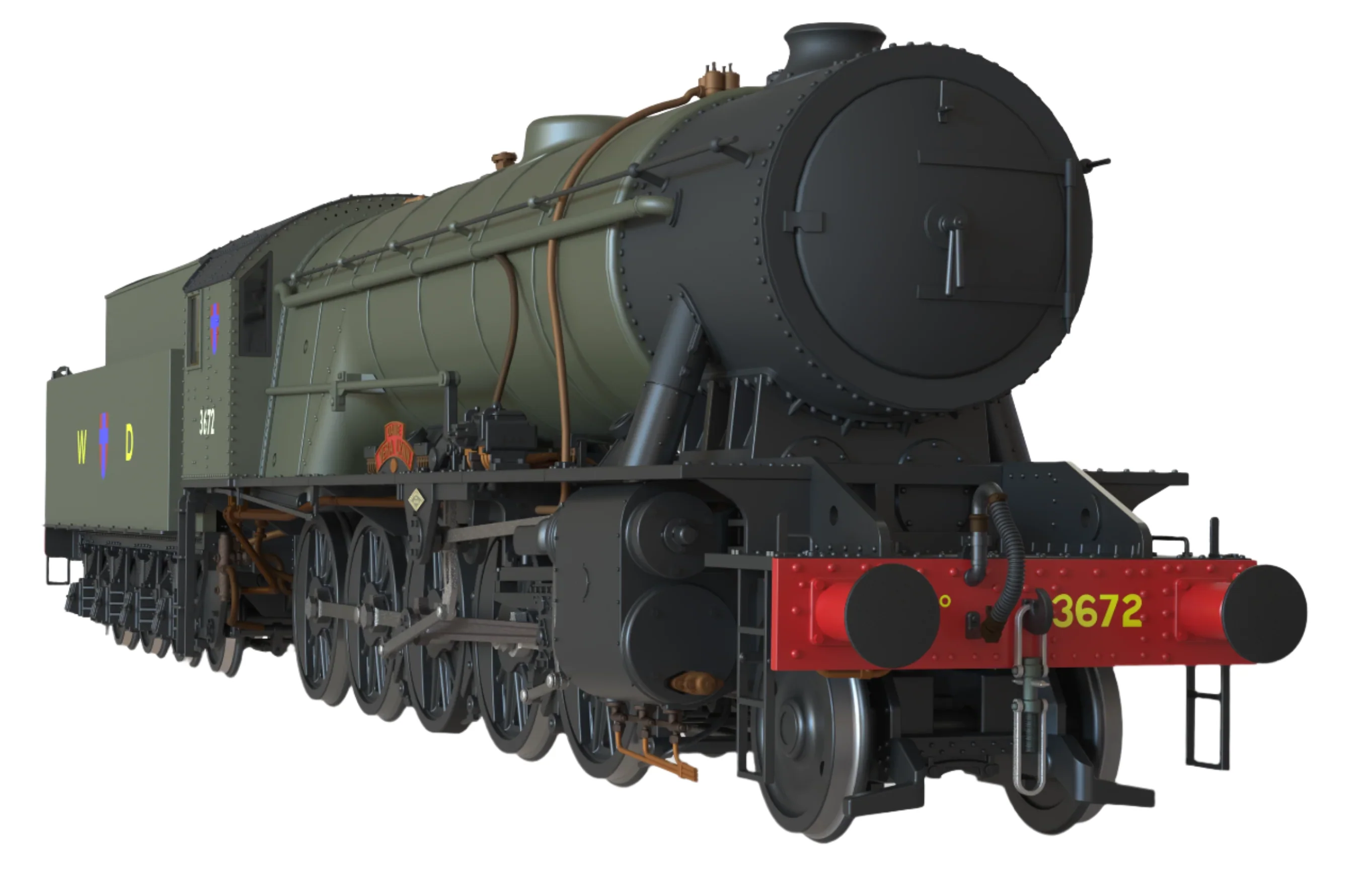 C1007Z WD Austerity 2-10-0 'Dame Vera Lynn' BR Brunswick Green No.3672 Steam Locomotive - Image 5