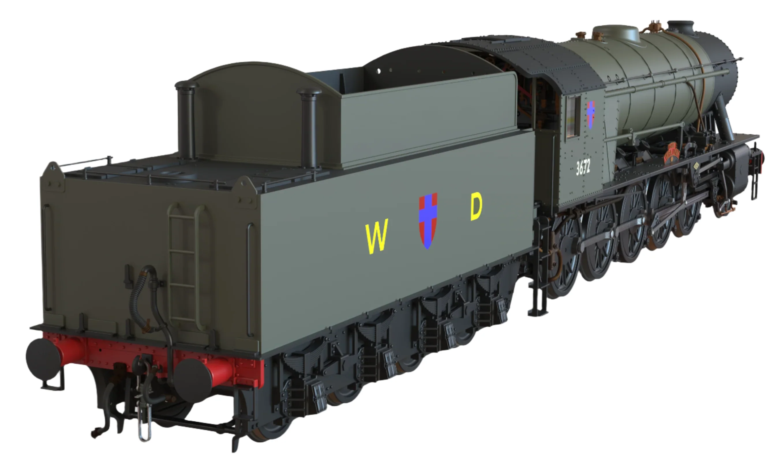 C1007Z WD Austerity 2-10-0 'Dame Vera Lynn' BR Brunswick Green No.3672 Steam Locomotive - Image 6