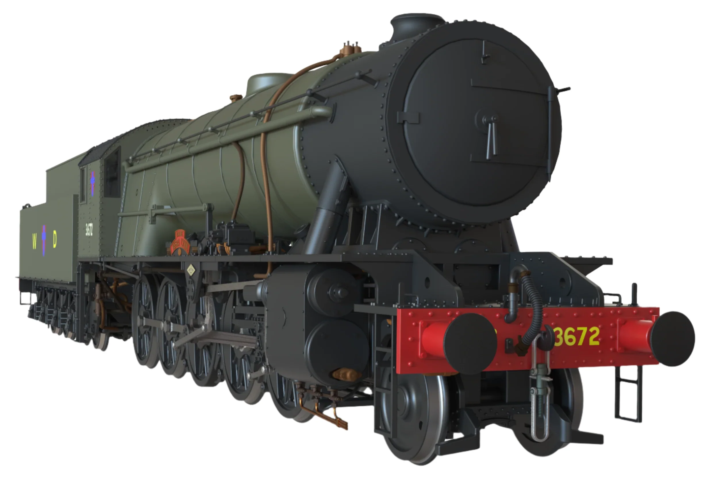 C1007Z WD Austerity 2-10-0 'Dame Vera Lynn' BR Brunswick Green No.3672 Steam Locomotive - Image 7