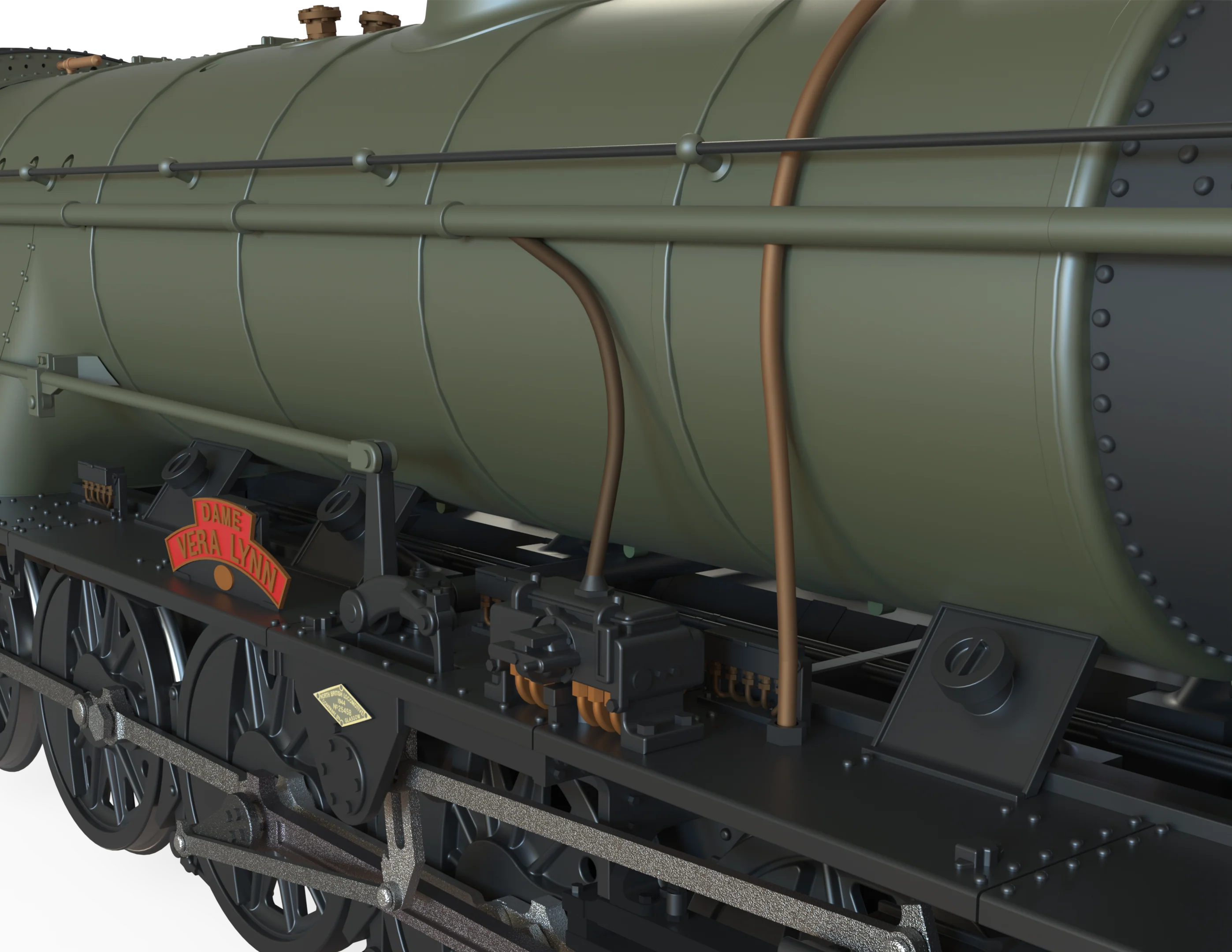 C1007Z WD Austerity 2-10-0 'Dame Vera Lynn' BR Brunswick Green No.3672 Steam Locomotive - Image 8