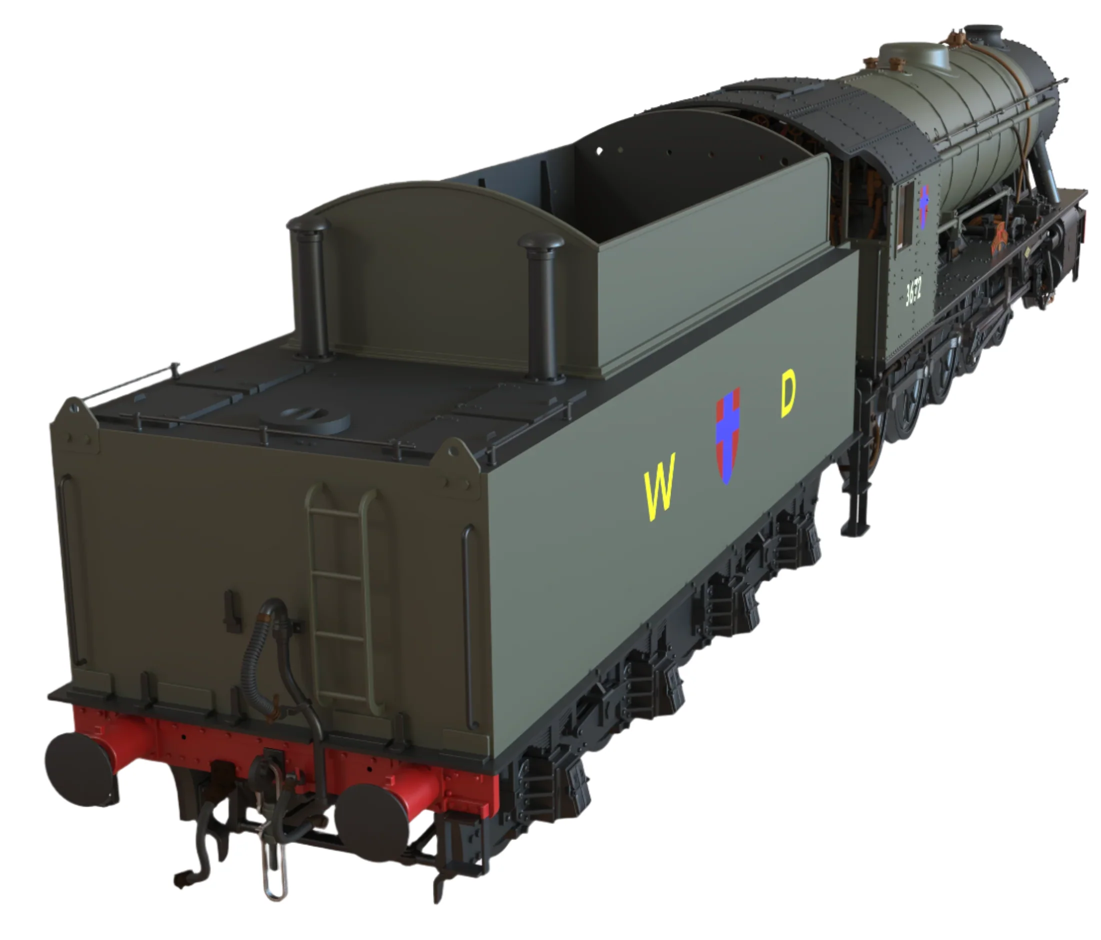 C1007Z WD Austerity 2-10-0 'Dame Vera Lynn' BR Brunswick Green No.3672 Steam Locomotive - Image 9