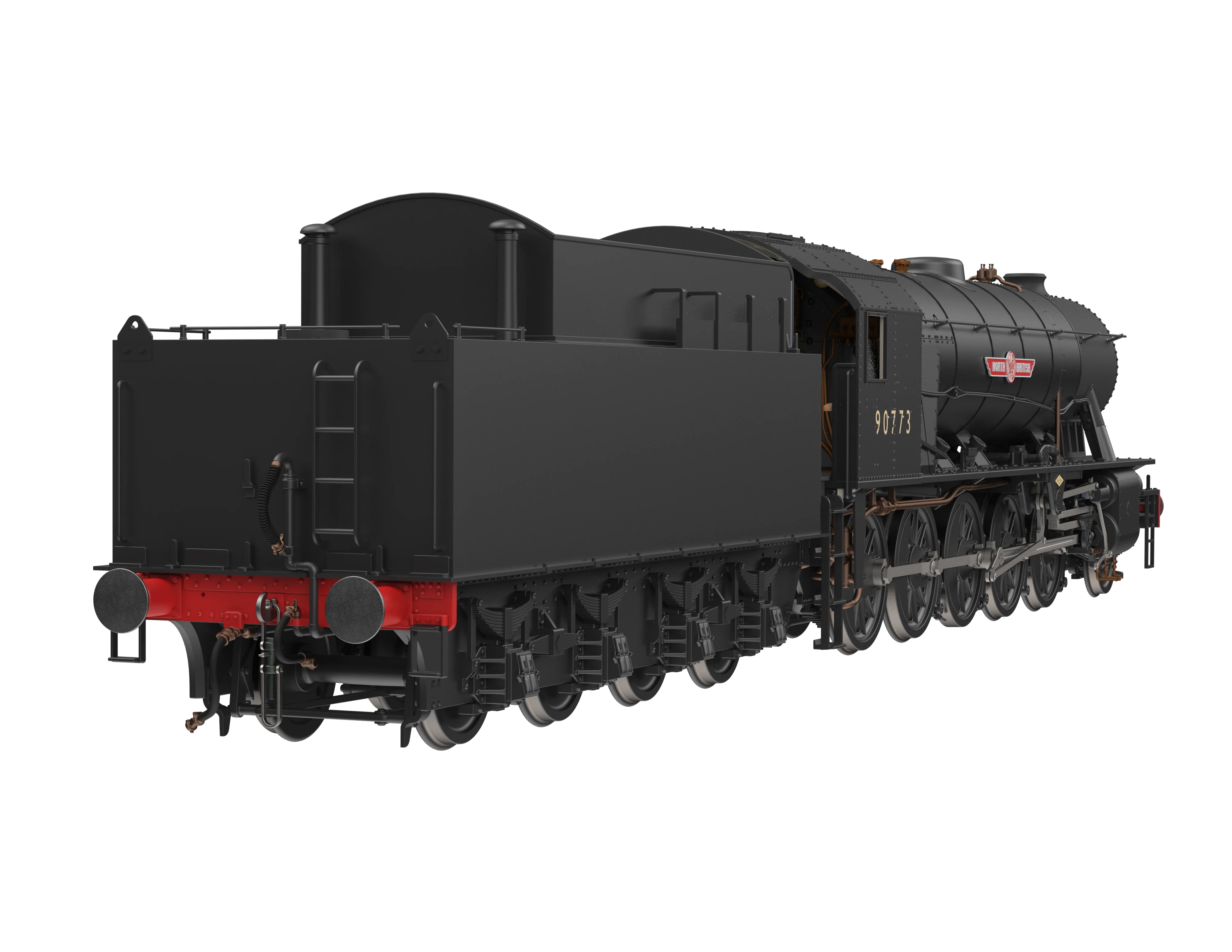 C1008RI WD Austerity 2-10-0 'North British' BR Plain Black No.90773 Steam Locomotive - Image 6