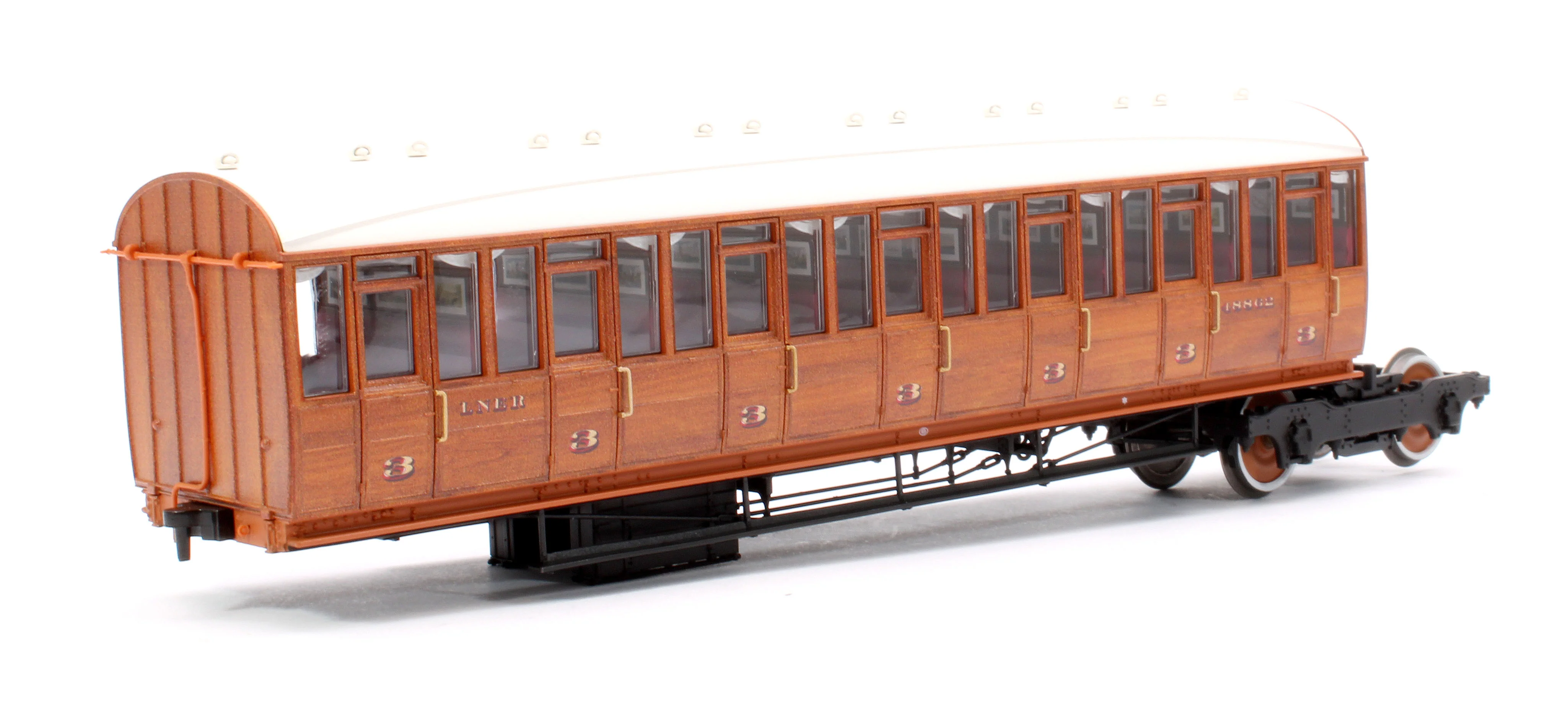 C2001A Quad Art Set No. 74A LNER Teak Preserved Set 4 Coach Pack - Image 5