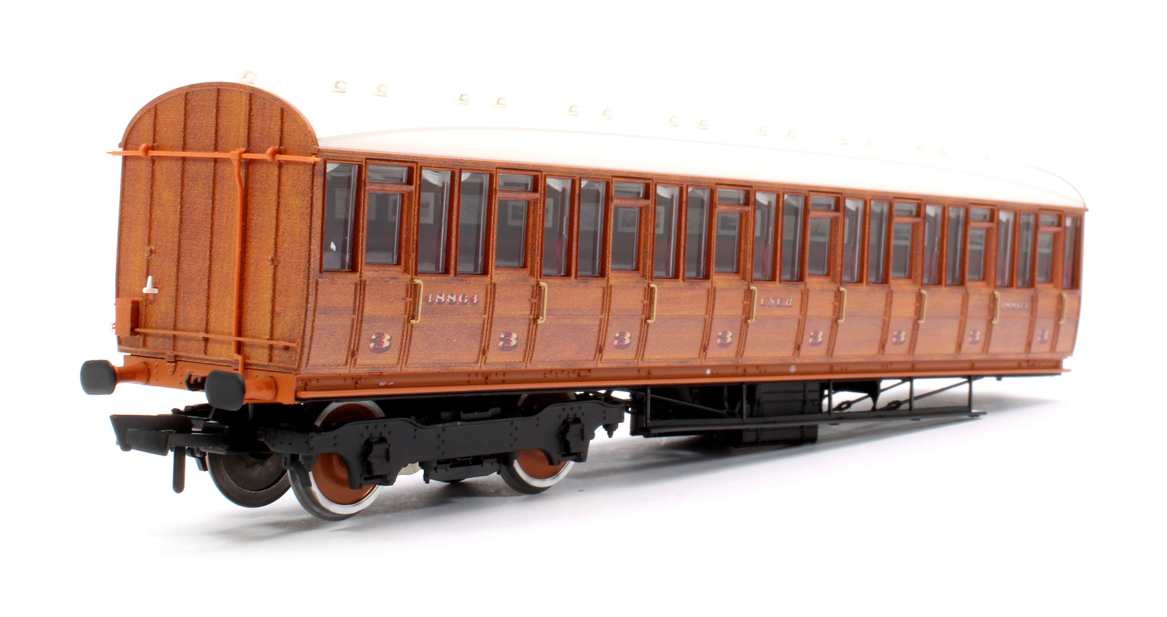 C2001A Quad Art Set No. 74A LNER Teak Preserved Set 4 Coach Pack - Image 9