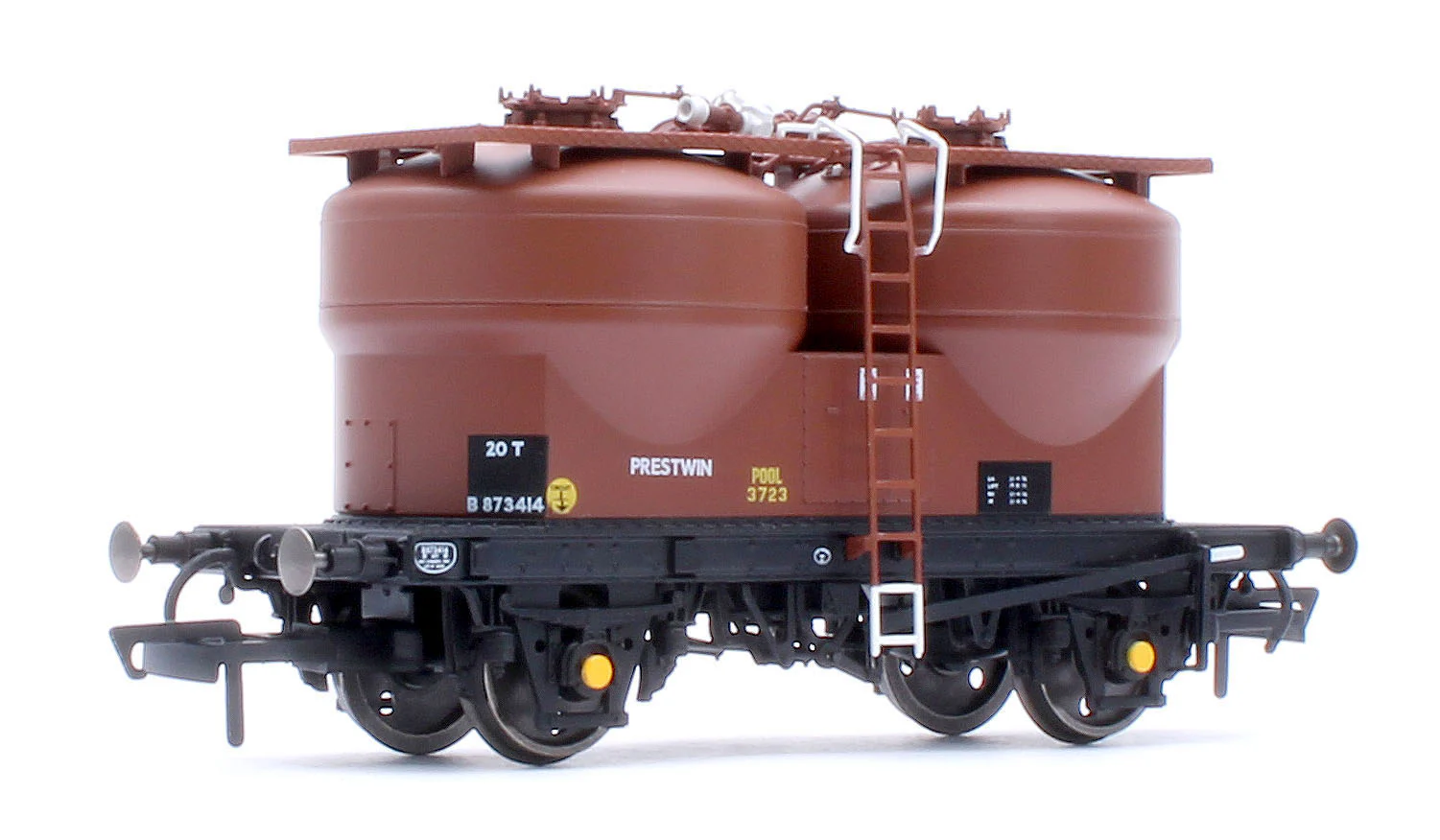 C3042 Set of 3 Prestwin Silo Wagons in BR Bauxite - TOPS - Image 3