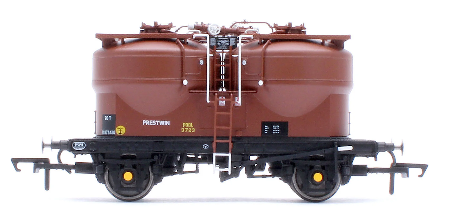 C3042 Set of 3 Prestwin Silo Wagons in BR Bauxite - TOPS - Image 4