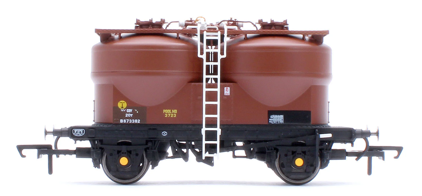 C3042A Set of 3 Prestwin Silo Wagons in BR Bauxite - TOPS - Image 4