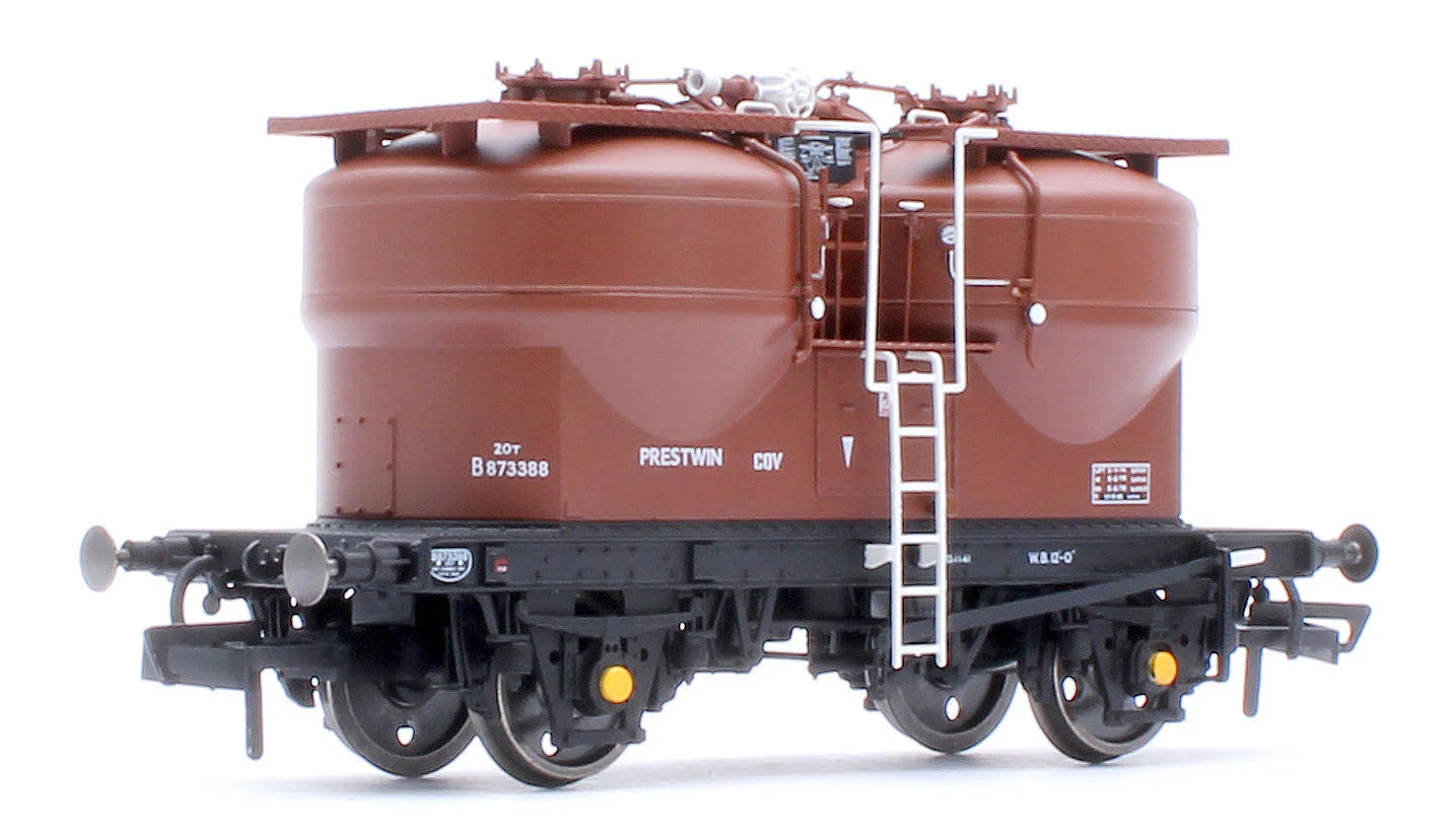 C3042B Set of 3 Prestwin Silo Wagons in BR Bauxite - TOPS - Image 3
