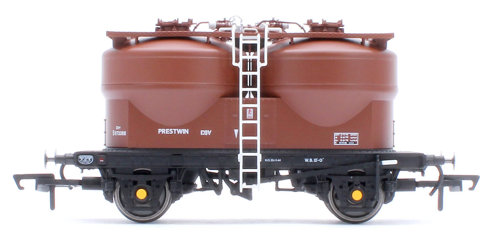 C3042B Set of 3 Prestwin Silo Wagons in BR Bauxite - TOPS - Image 4