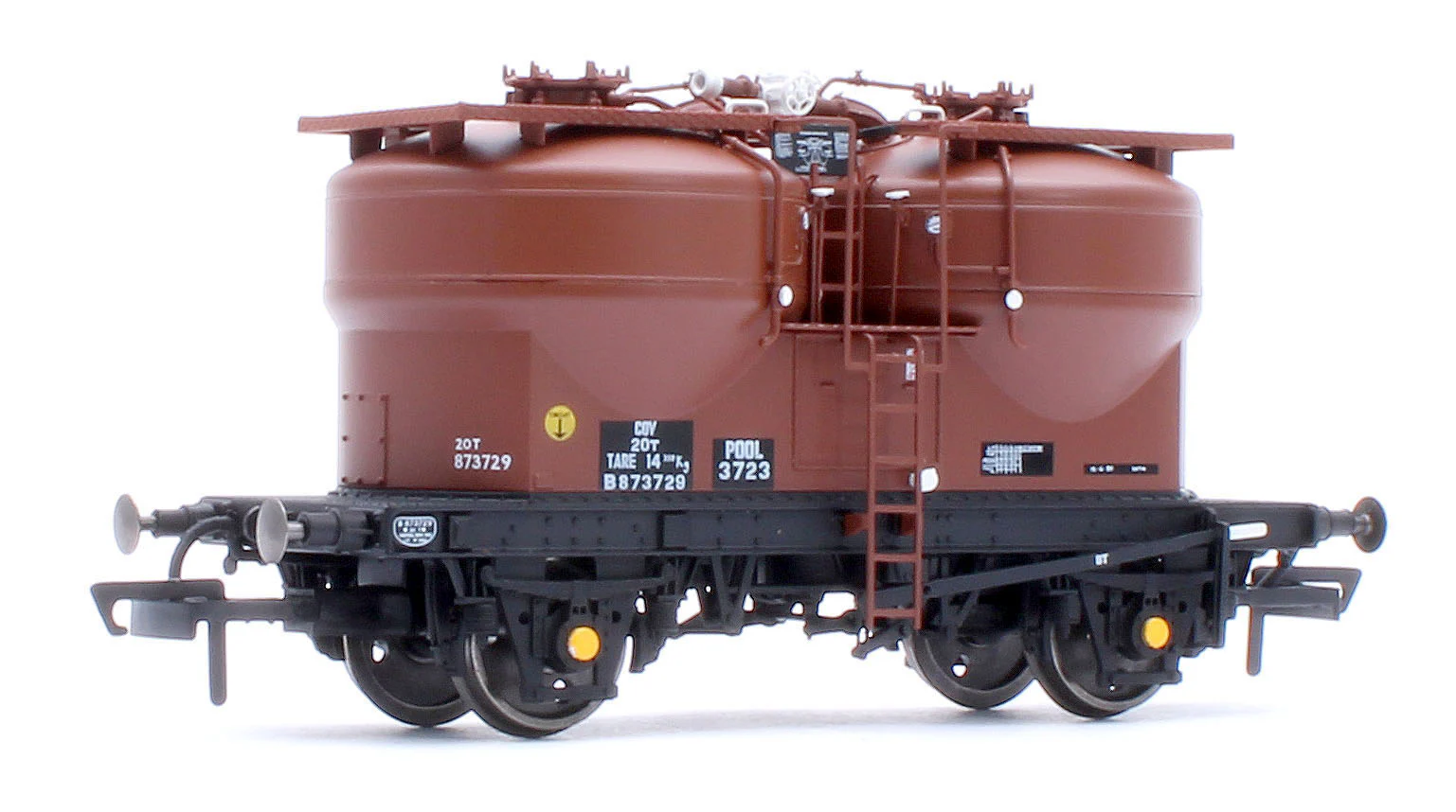 C3042C Set of 3 Prestwin Silo Wagons in BR Bauxite - TOPS - Image 5