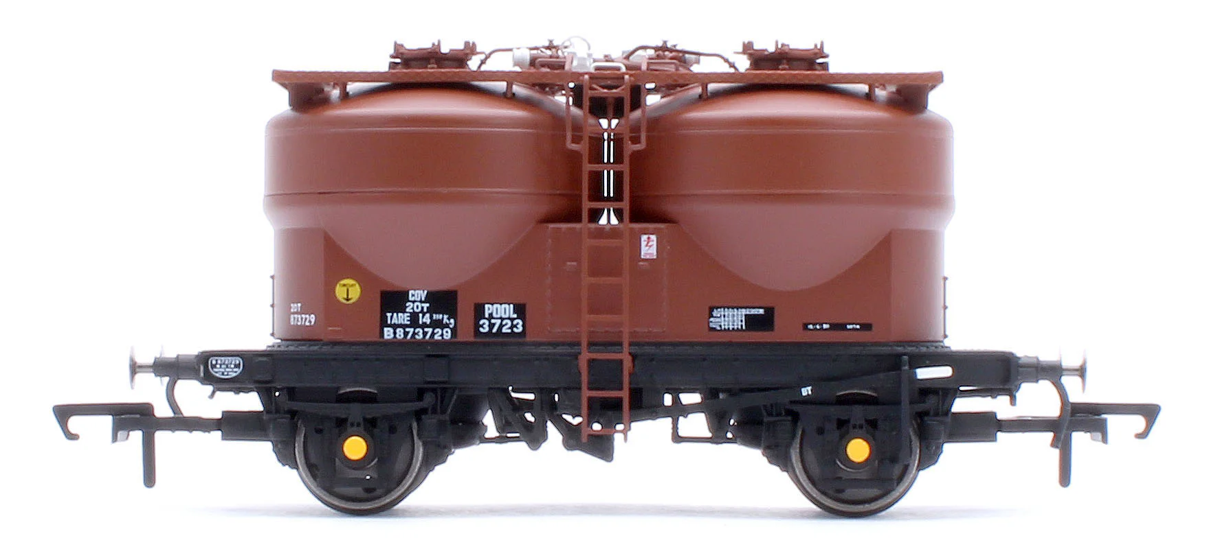C3042C Set of 3 Prestwin Silo Wagons in BR Bauxite - TOPS - Image 6