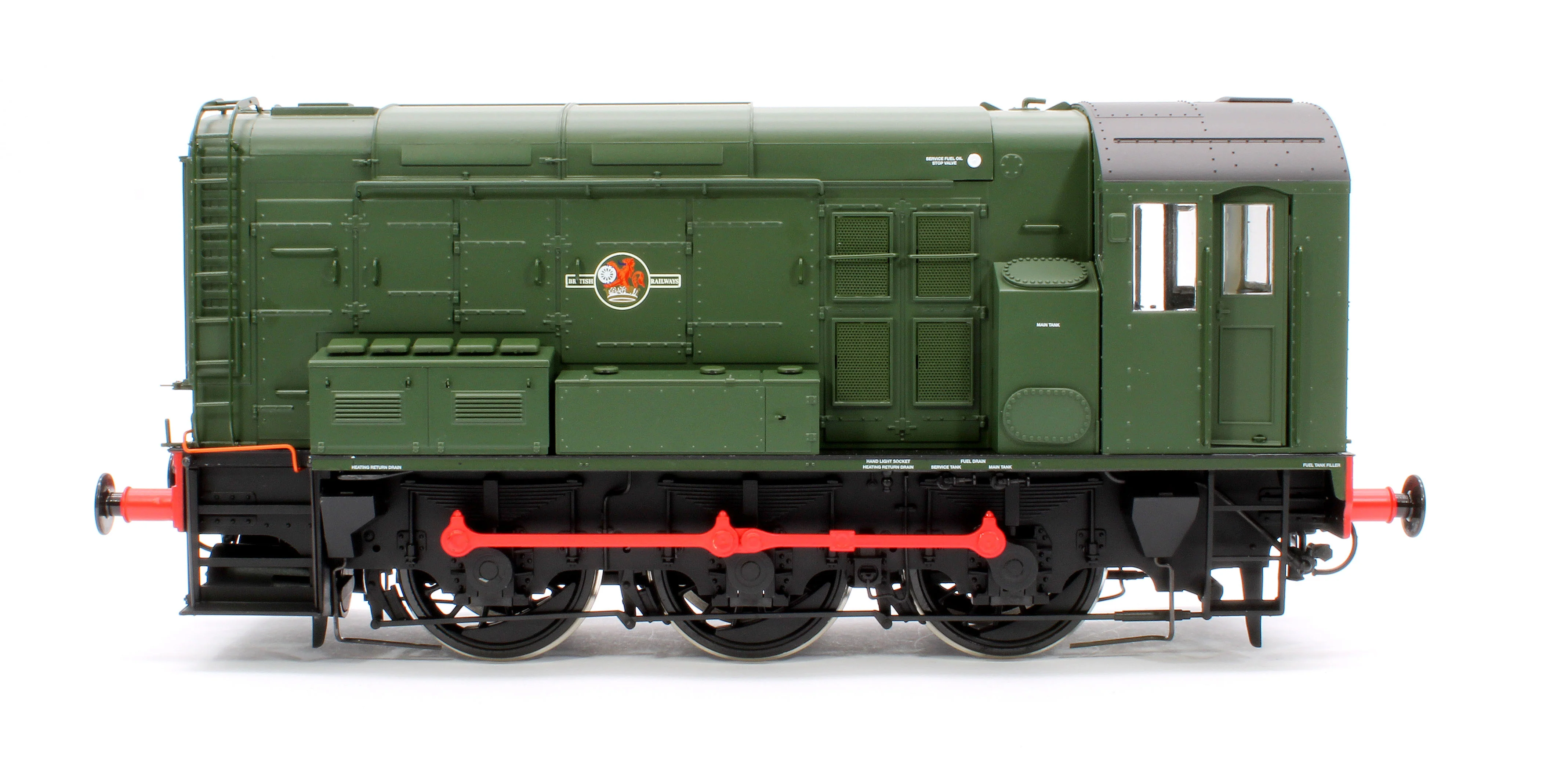 7D-008-018UD Class 08 BR Green Late Crest No Warning Panels Unnumbered Diesel Shunter Locomotive - DCC Fitted - Image 5