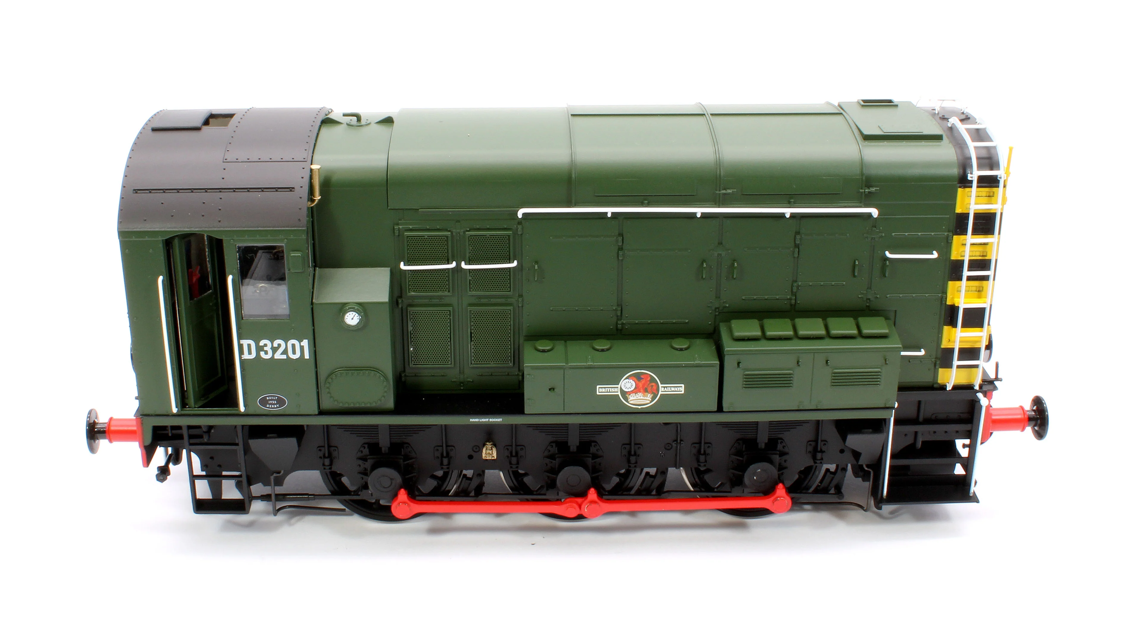 7D-008-019D Class 08 D3201 BR Green Late Crest With Wasp Stripes Diesel Shunter Locomotive - DCC Fitted - Image 10