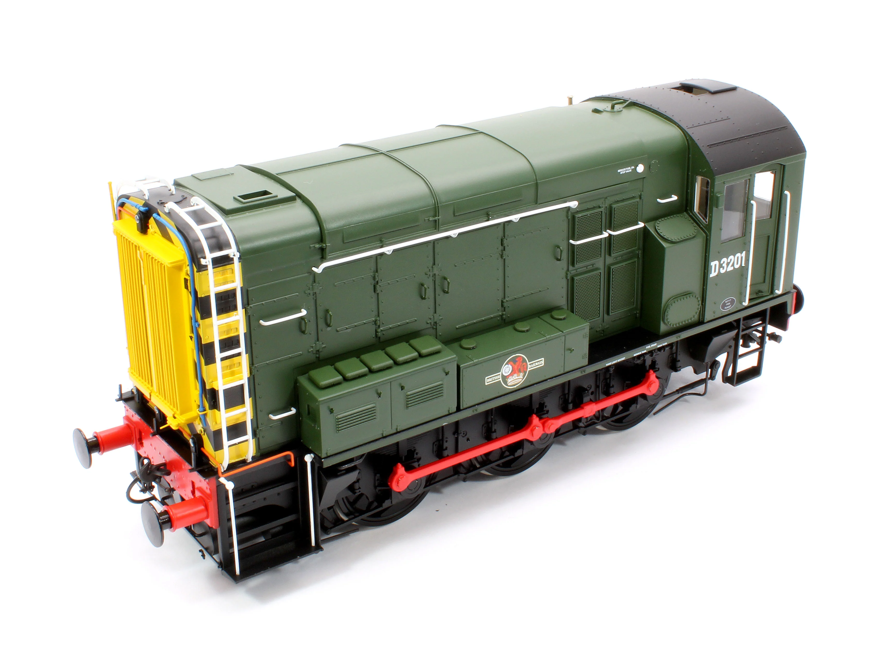7D-008-019D Class 08 D3201 BR Green Late Crest With Wasp Stripes Diesel Shunter Locomotive - DCC Fitted - Image 9