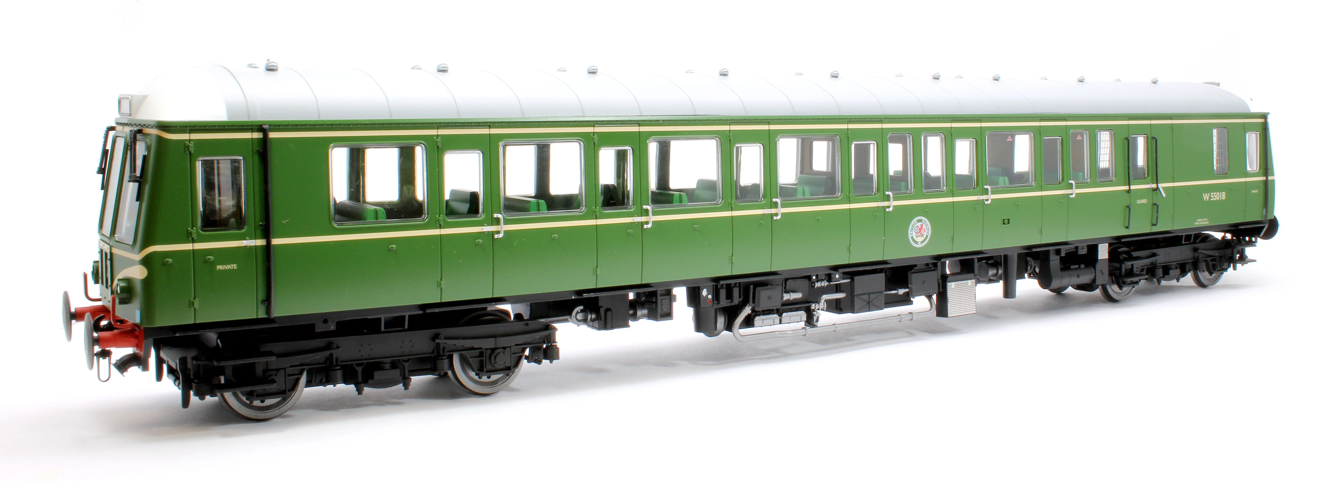 7D-015-006 Class 122 55018 BR Green Speed Whiskers Single Car DMU