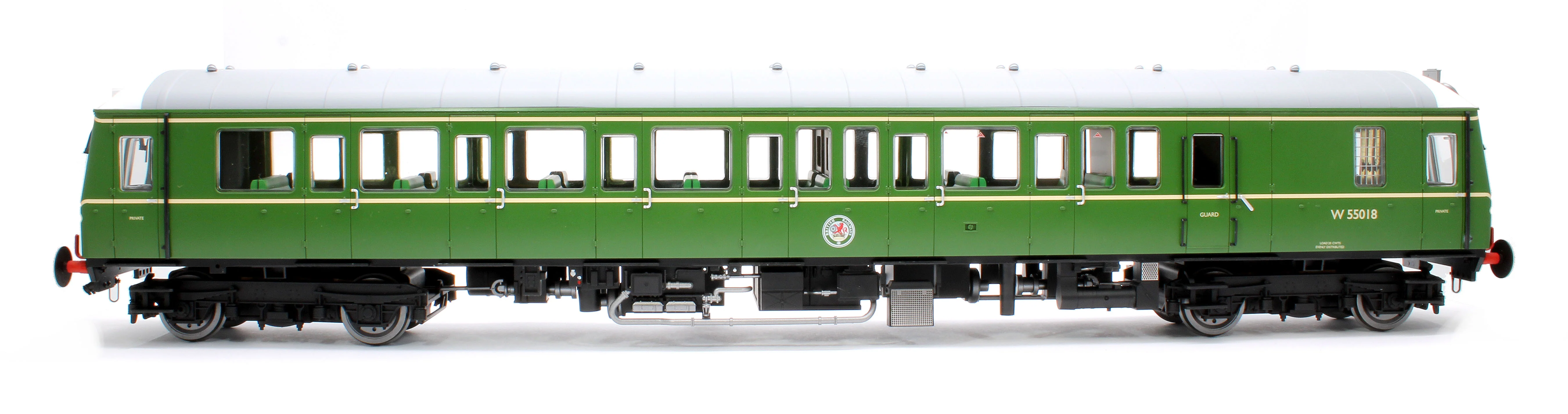 7D-015-006 Class 122 55018 BR Green Speed Whiskers Single Car DMU - Image 2