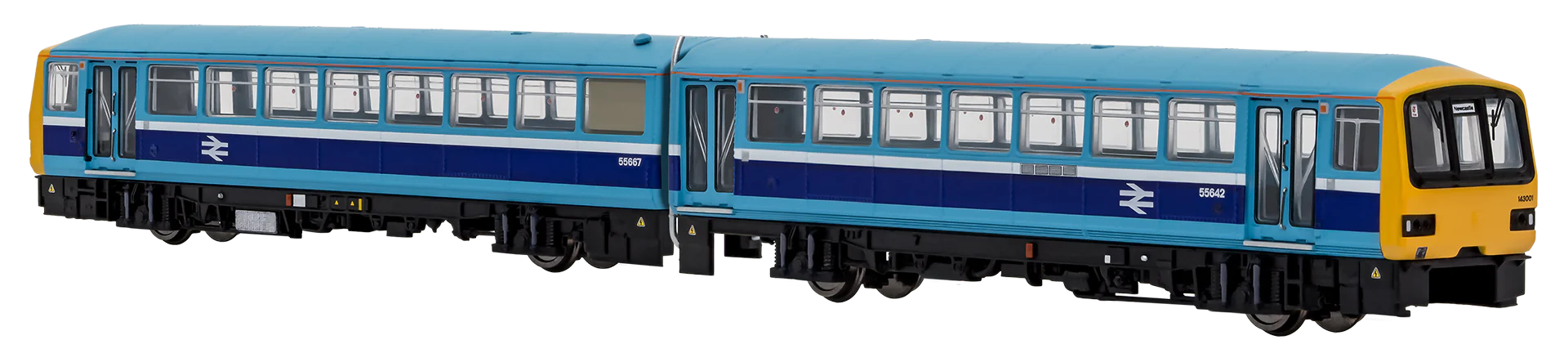 2D-143-001D Class 143 2 Car DMU 143001 BR Provincial Light Blue - DCC Fitted