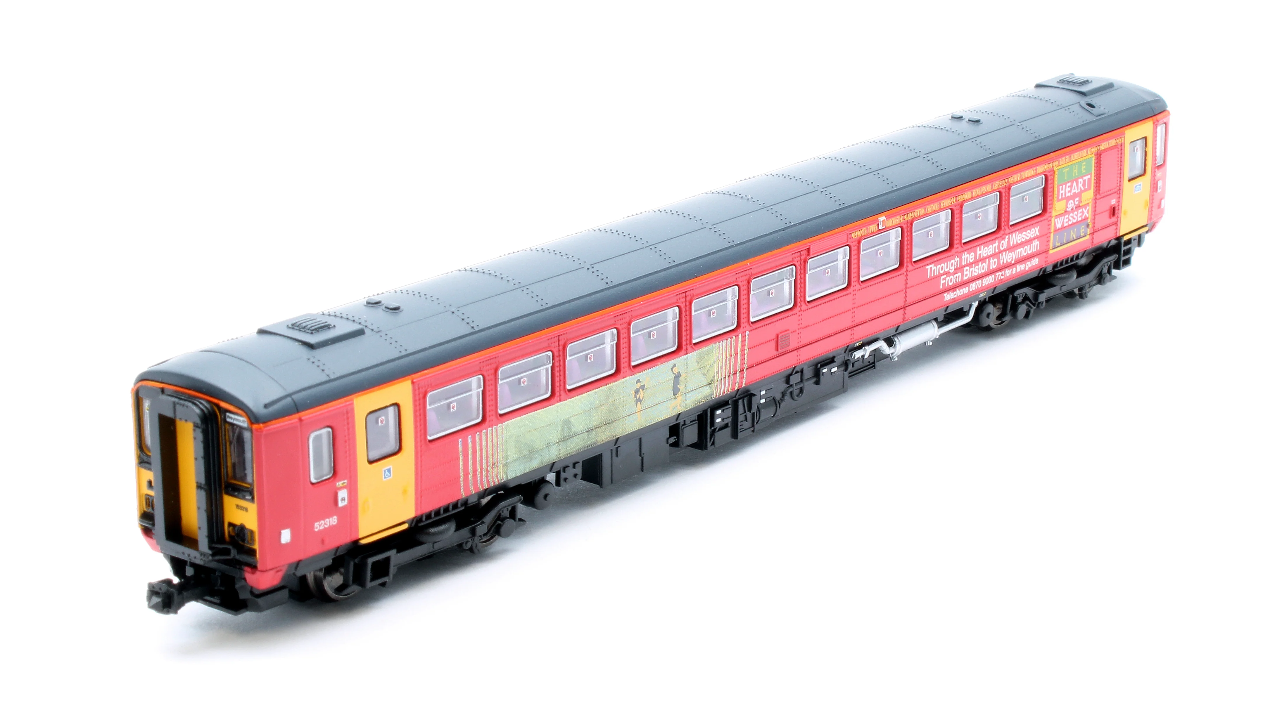 2D-020-006D Class 153 153318 Wessex Trains (Pink) Diesel Locomotive - DCC Fitted - Image 9