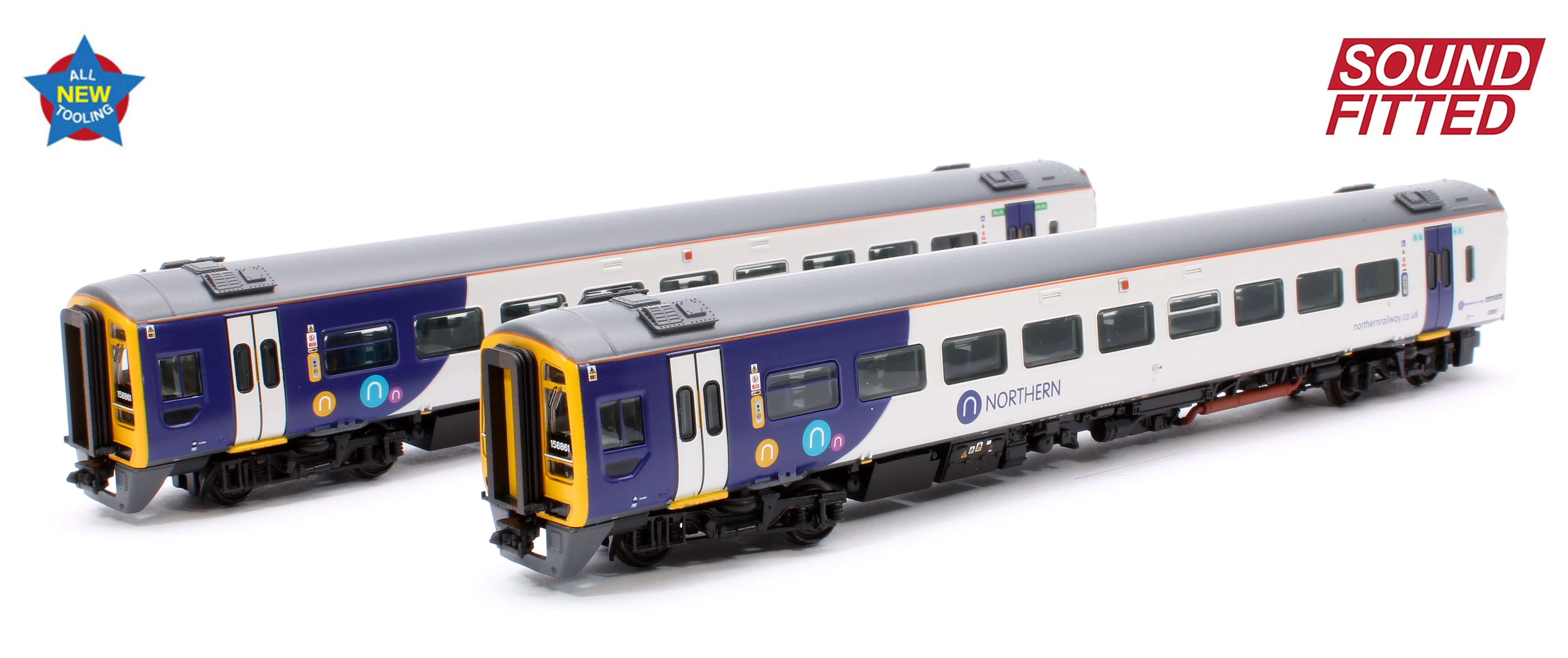 371-858ASF Class 158 2-Car DMU 158861 Northern - DCC Sound