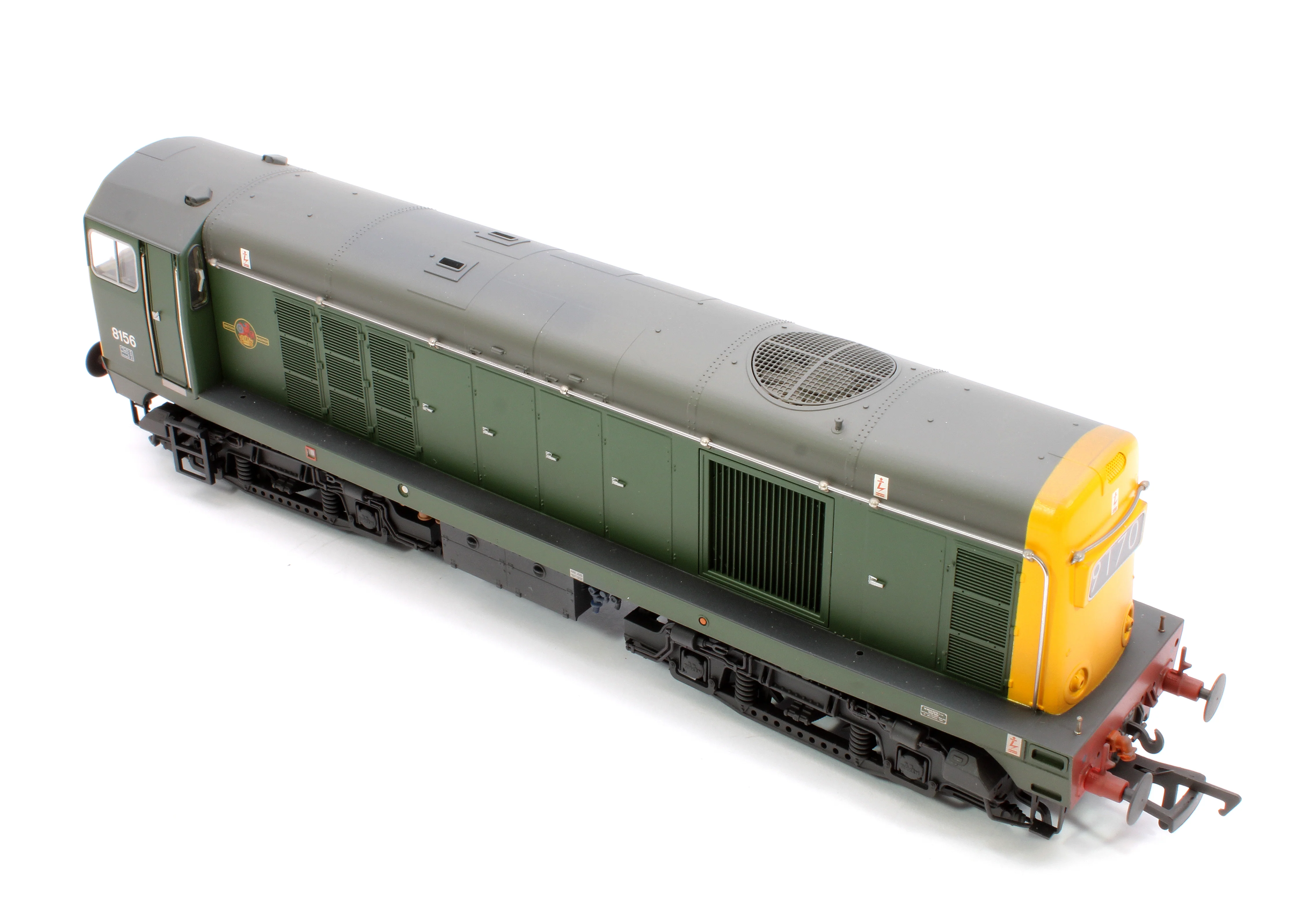 35-360SF Class 20/0 Headcode Box 8156 BR Green (Full Yellow Ends) Weathered Diesel Locomotive - DCC Sound - Image 10