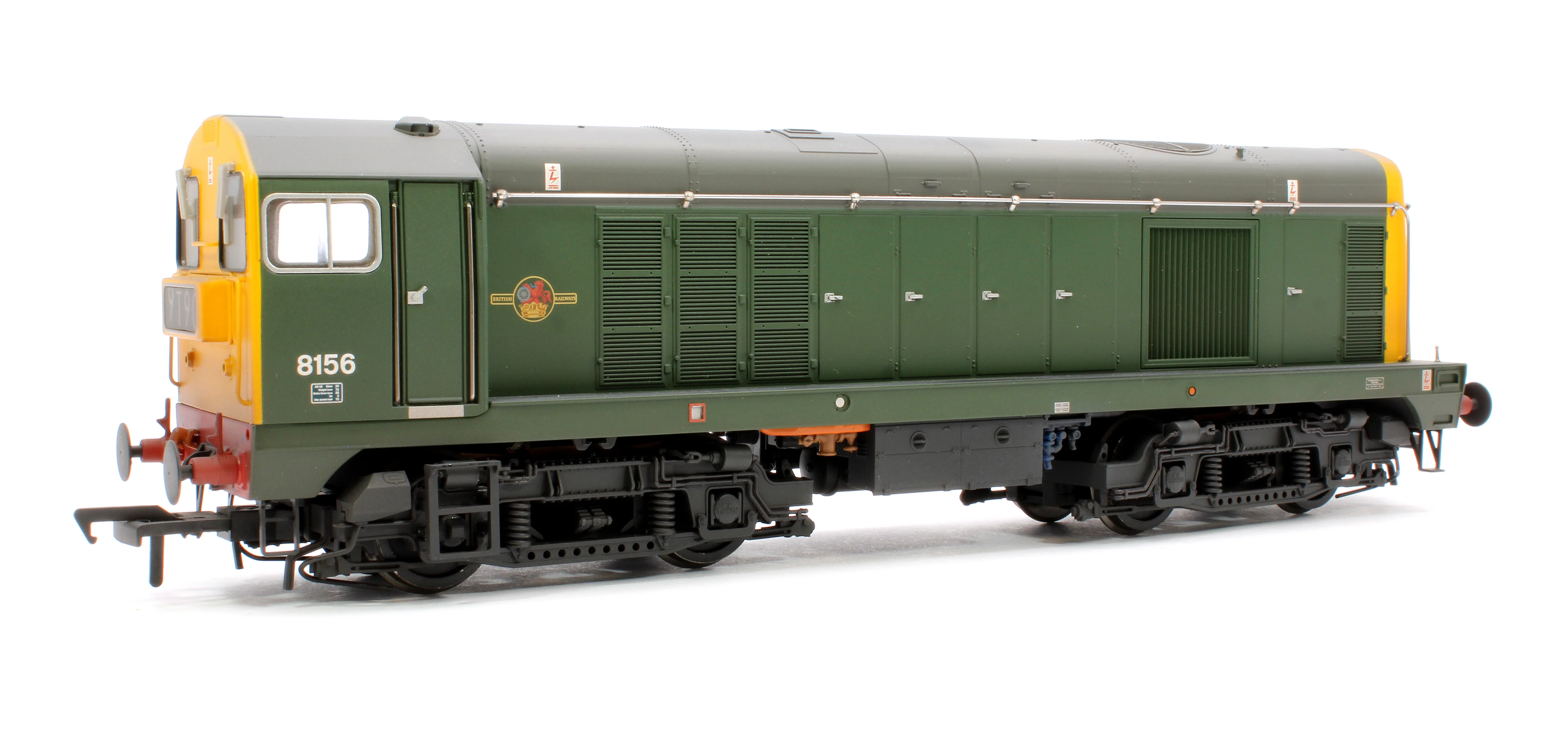 35-360SF Class 20/0 Headcode Box 8156 BR Green (Full Yellow Ends) Weathered Diesel Locomotive - DCC Sound - Image 3