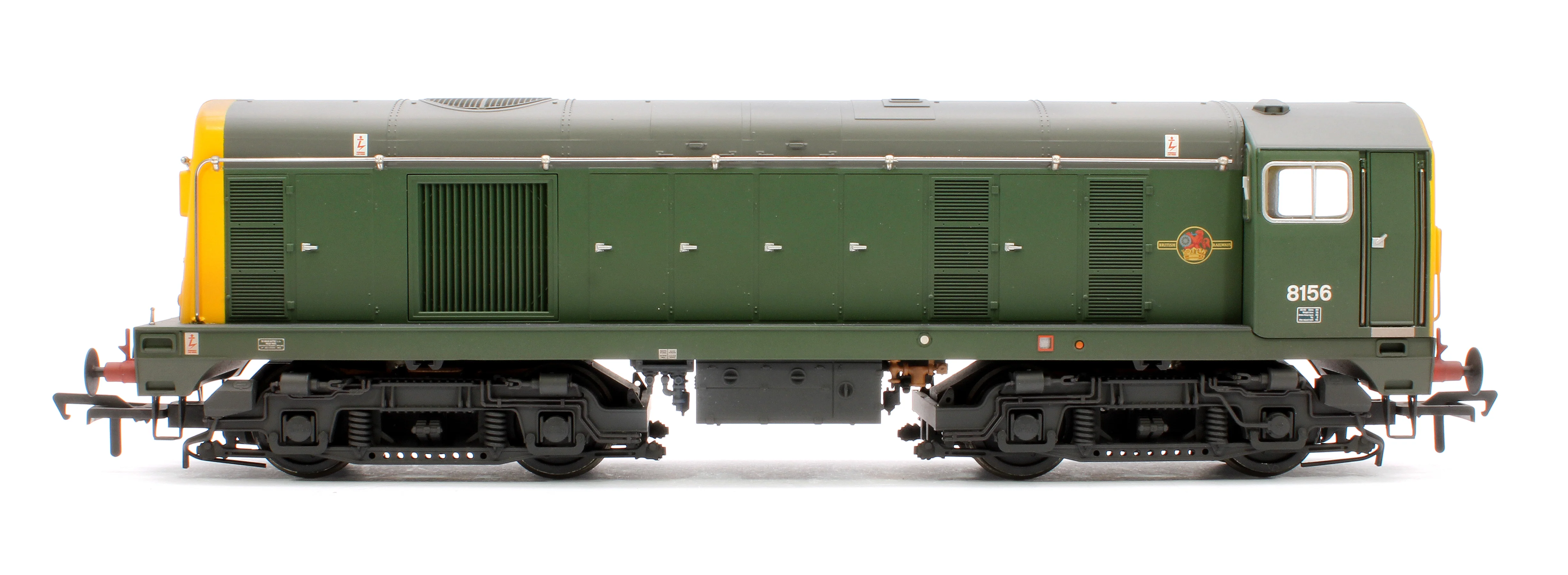 35-360SF Class 20/0 Headcode Box 8156 BR Green (Full Yellow Ends) Weathered Diesel Locomotive - DCC Sound - Image 5