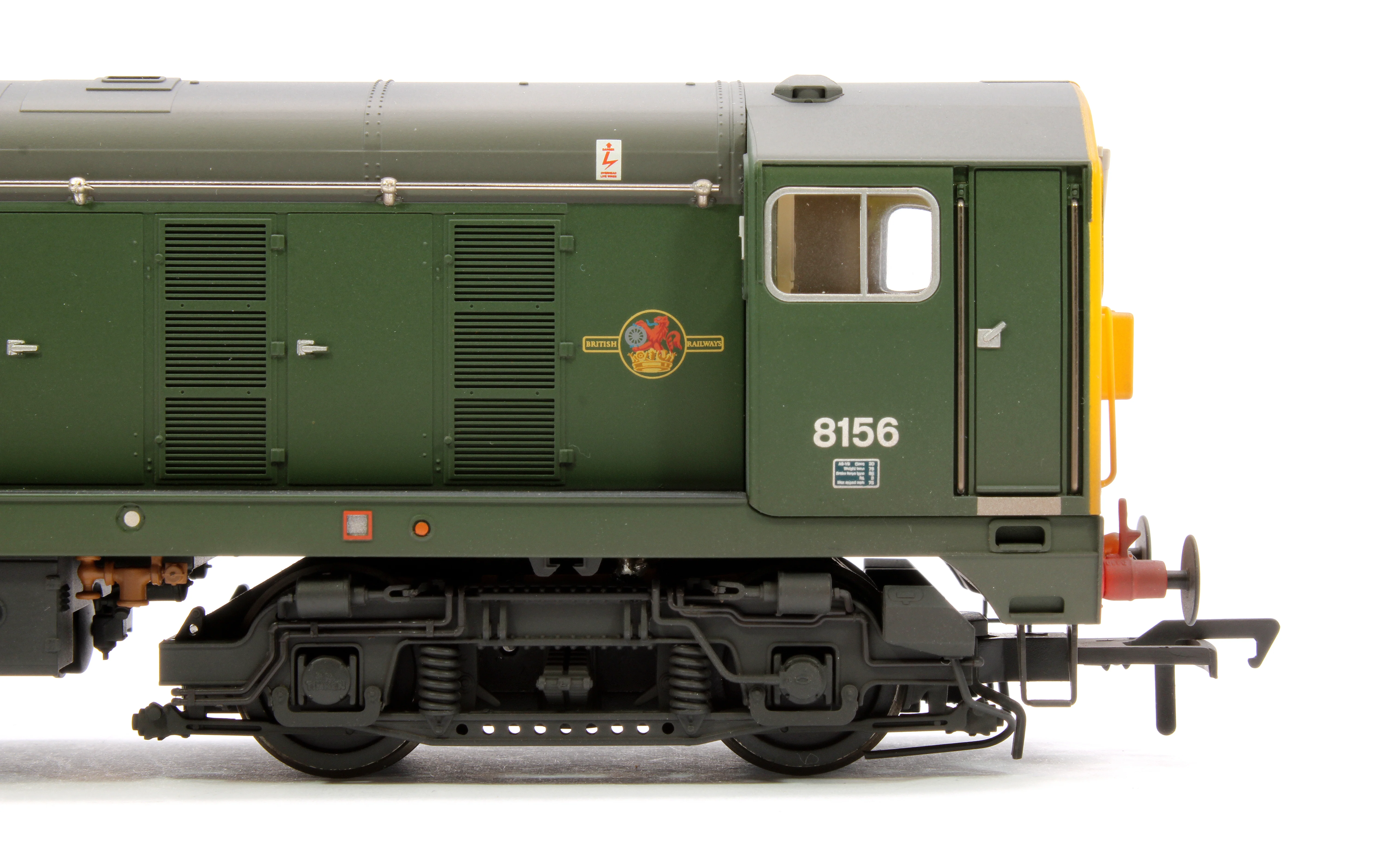 35-360SF Class 20/0 Headcode Box 8156 BR Green (Full Yellow Ends) Weathered Diesel Locomotive - DCC Sound - Image 8