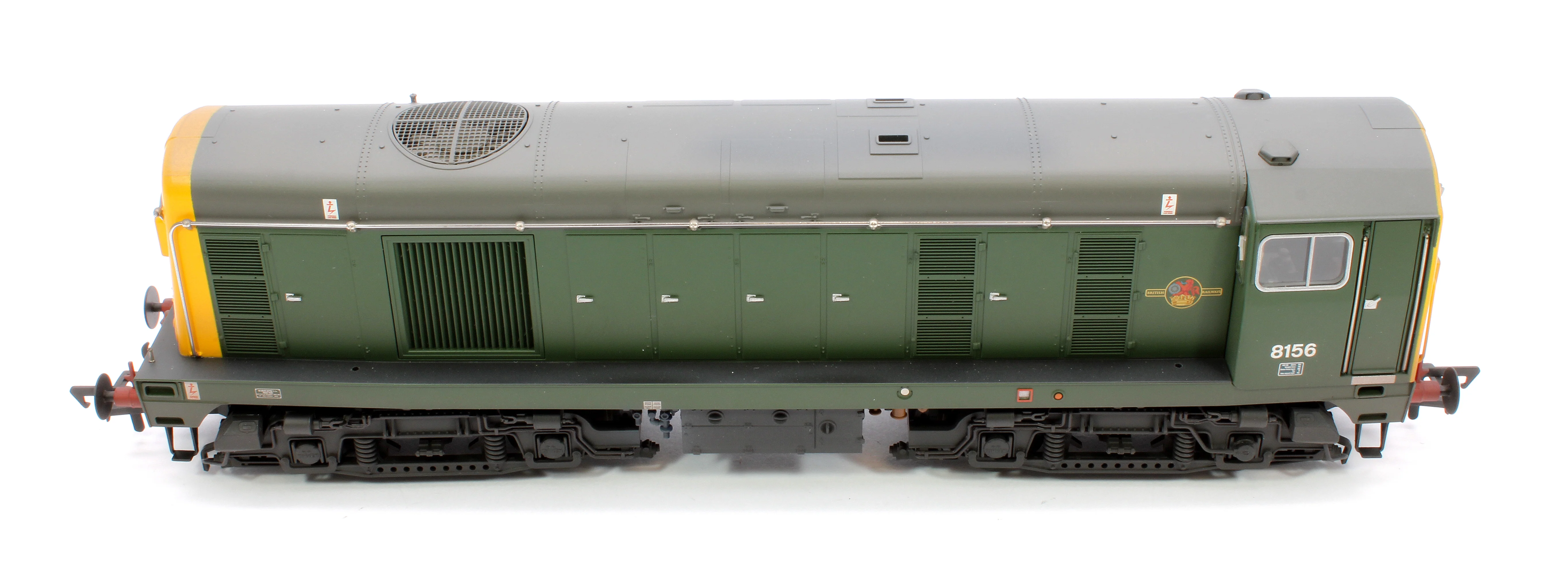 35-360SF Class 20/0 Headcode Box 8156 BR Green (Full Yellow Ends) Weathered Diesel Locomotive - DCC Sound - Image 9