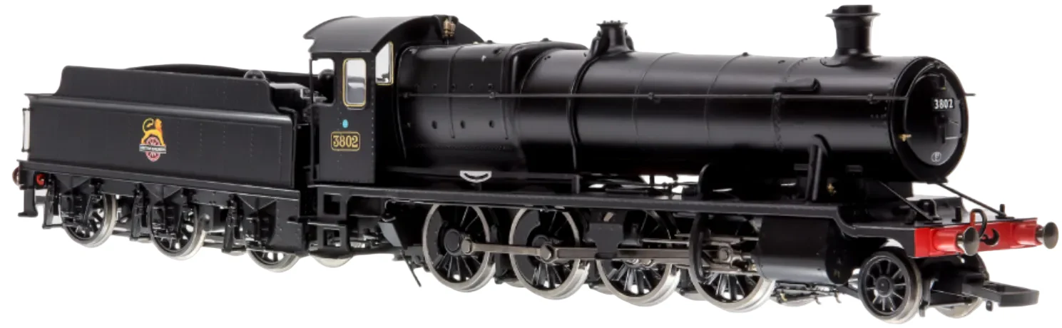 4S-009-006D Class 28xx / 2884 3802 BR Early Emblem Black 2-8-0 Steam Locomotive - DCC Fitted