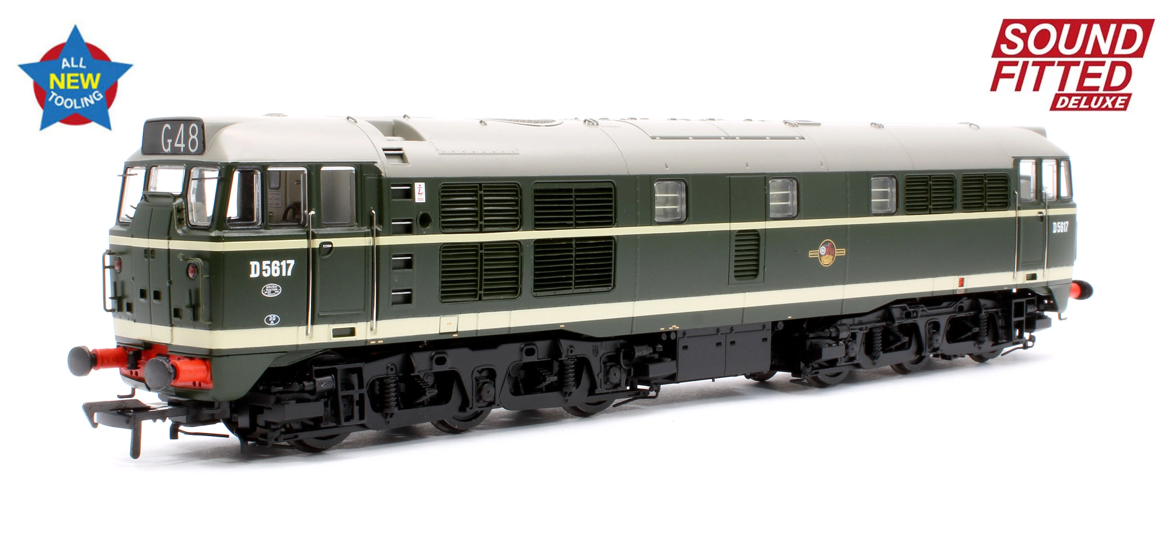35-801ASFX Class 30 D5617 BR Green (Late Crest) Diesel Locomotive - DCC Sound Deluxe