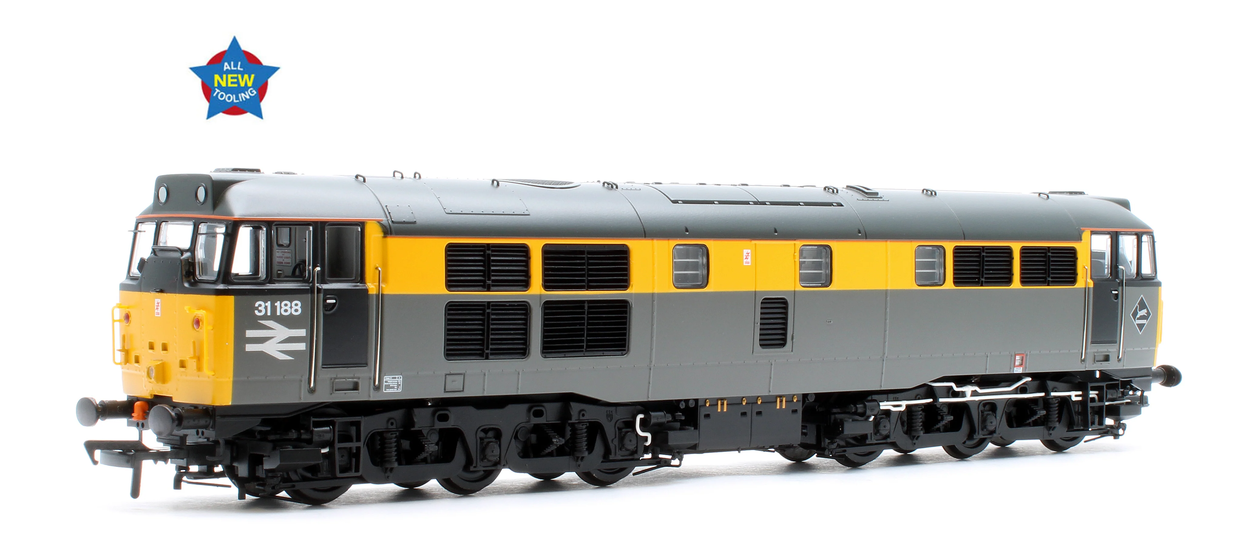 35-822 Class 31/1 Refurbished 31188 BR Engineers Grey & Yellow Diesel Locomotive