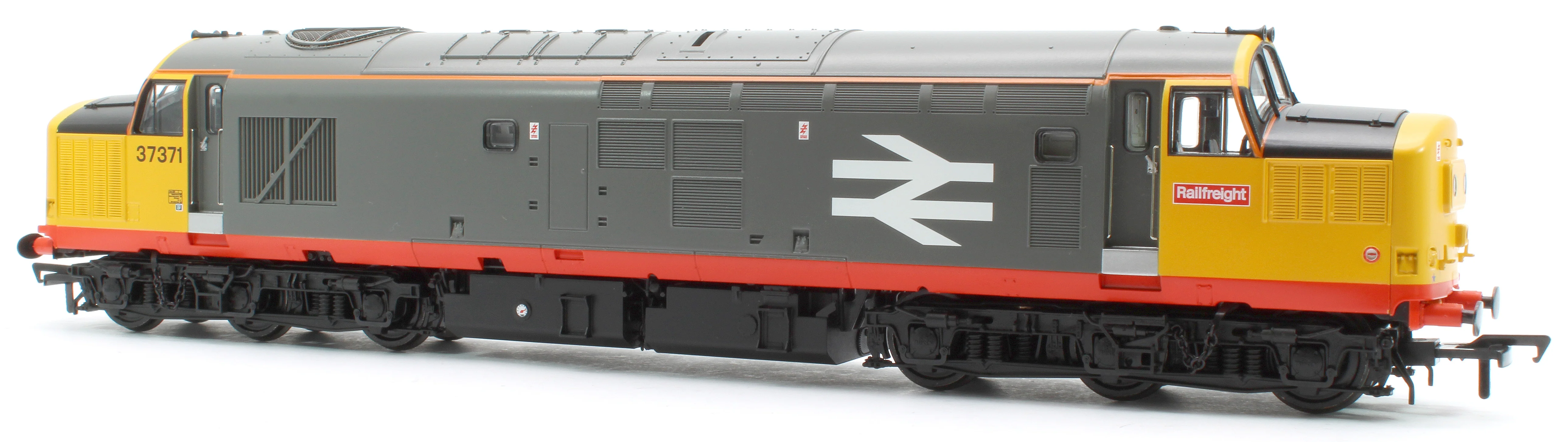Class 37/0 Centre Headcode 37371 BR Railfeight (Red Stripe) Diesel Locomotive - Image 12