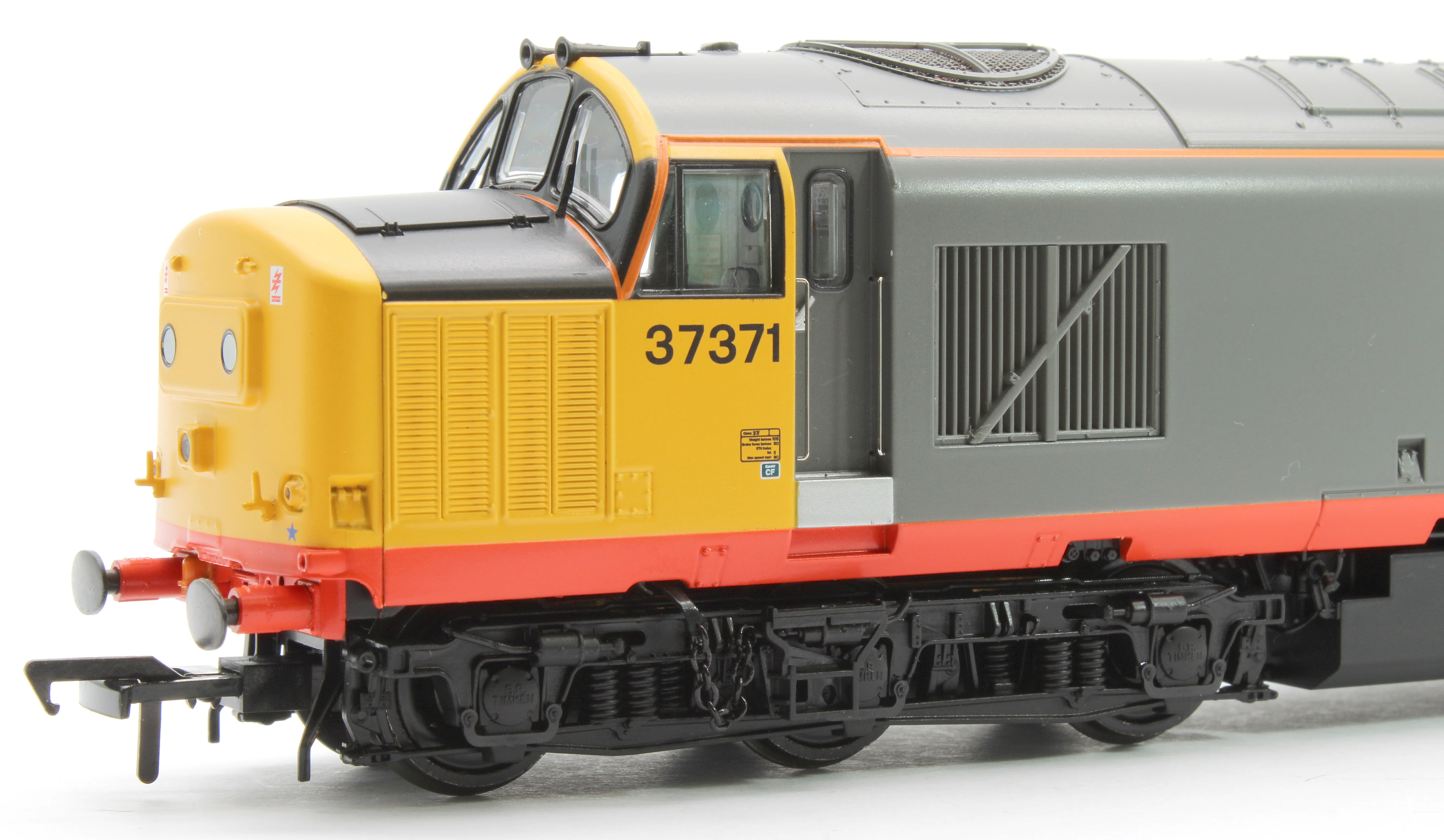 35-305SFX Class 37/0 Centre Headcode 37371 BR Railfeight (Red Stripe) Diesel Locomotive - DCC Sound Deluxe - Image 6