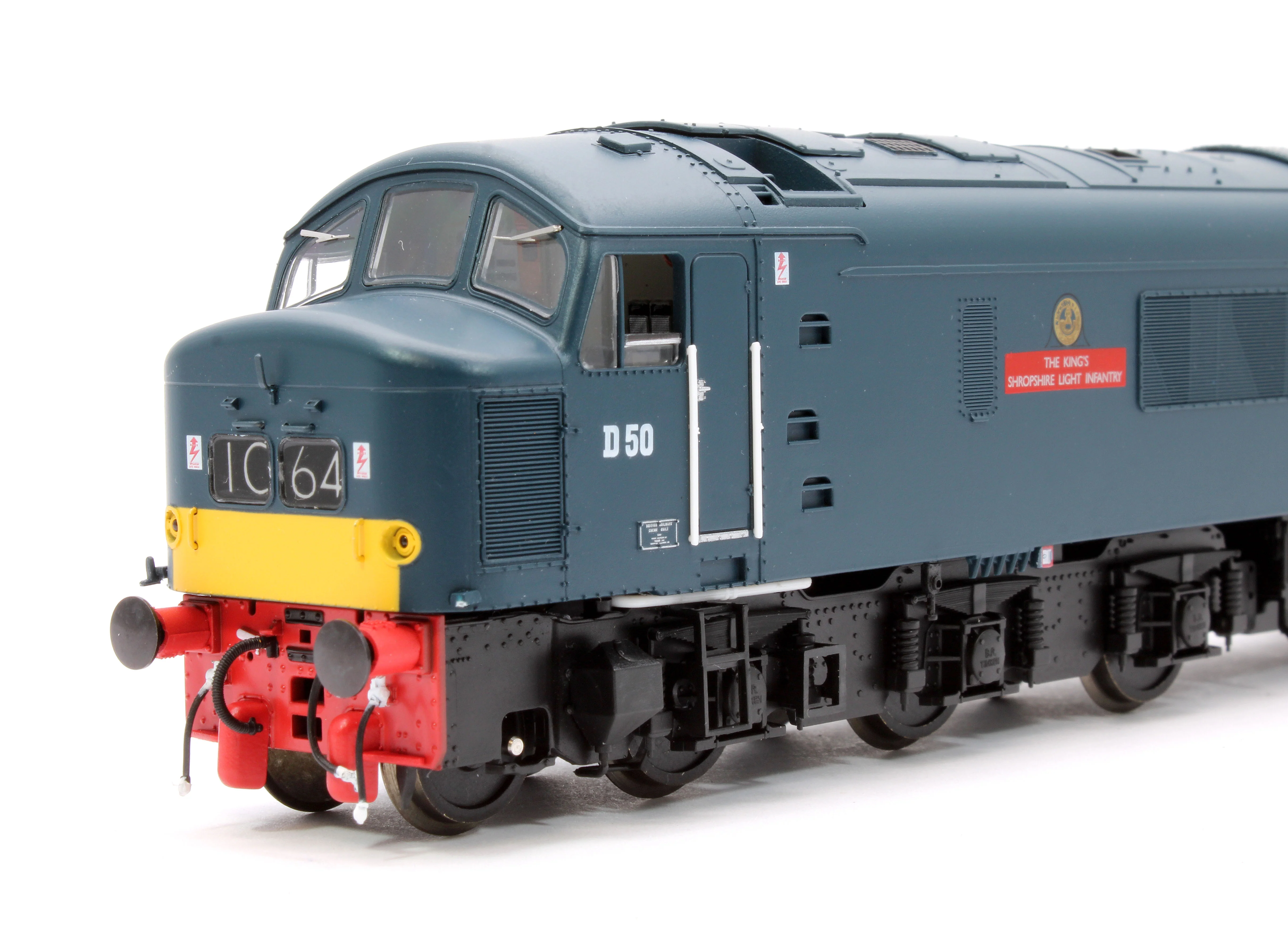 Class 45/0 'The King’s Shropshire Light Infantry' D50 BR Blue (small yellow panel) Diesel Locomotive - Image 9