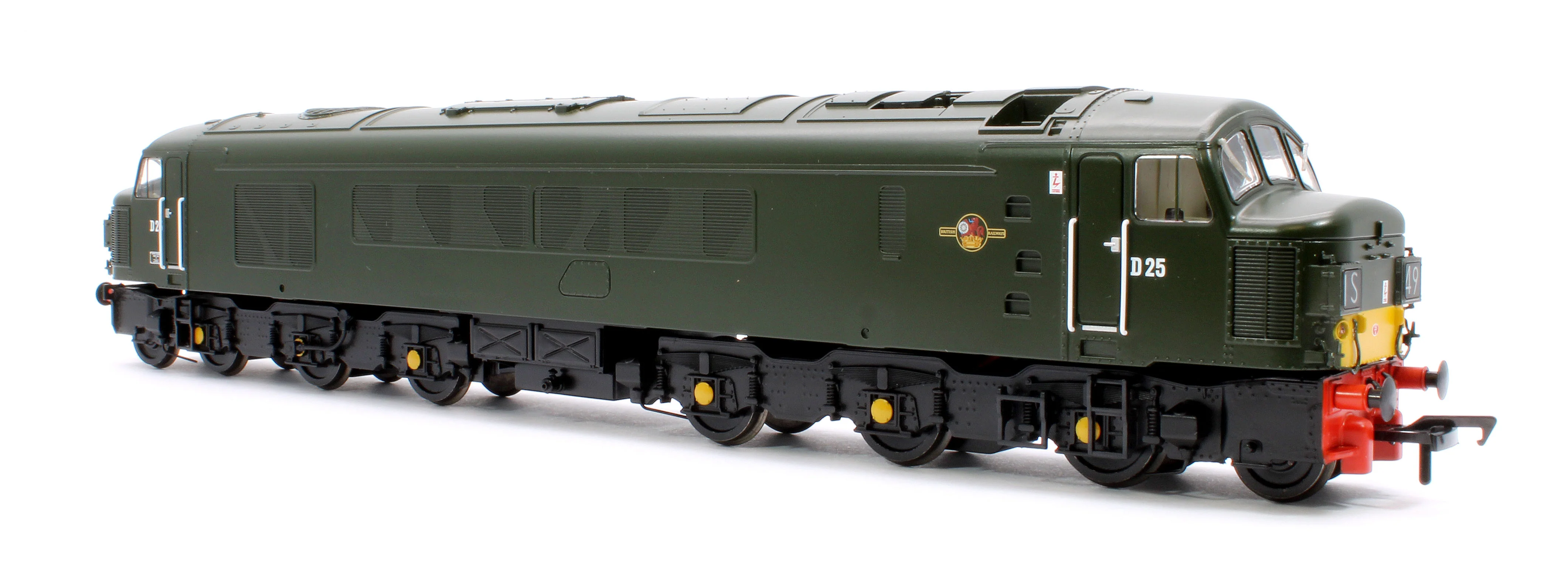 32-679ASF Class 45 Split Headcode D25 BR Plain Green (Small Yellow Panels) Diesel Locomotive - DCC Sound - Image 2