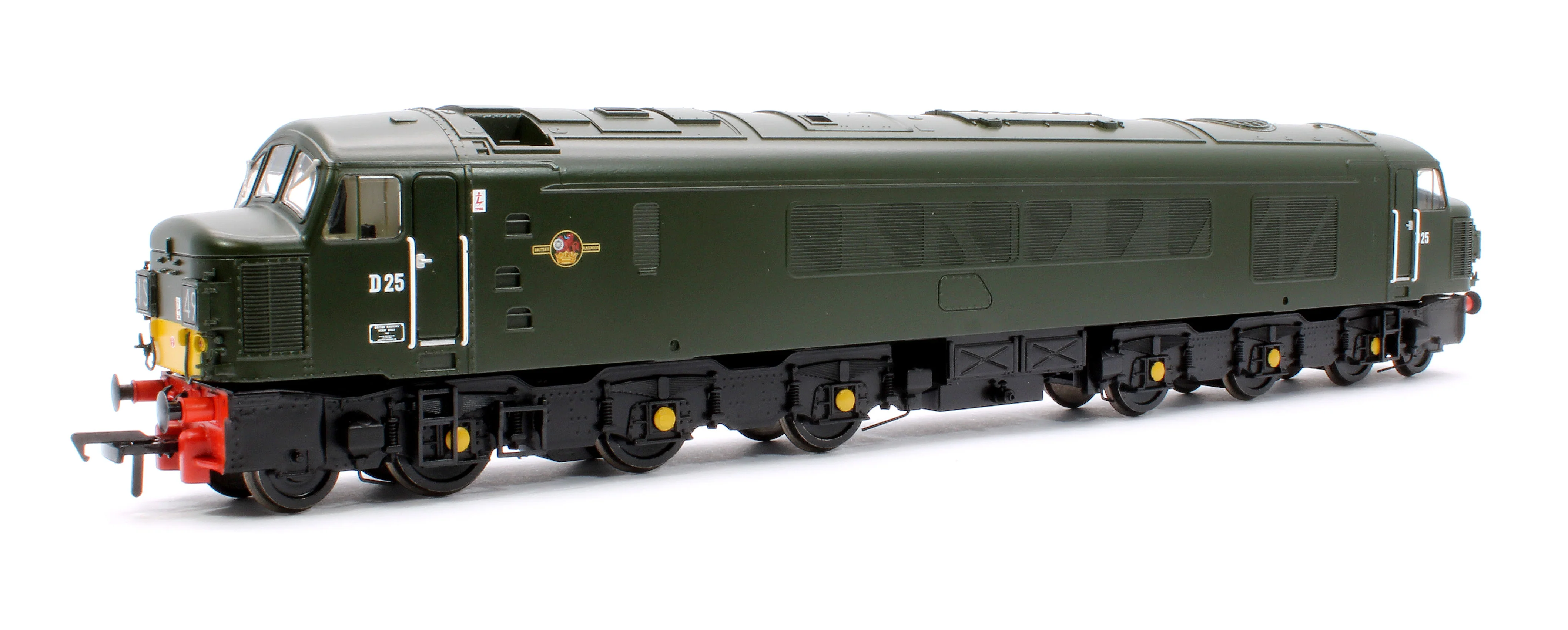 32-679ASF Class 45 Split Headcode D25 BR Plain Green (Small Yellow Panels) Diesel Locomotive - DCC Sound - Image 3