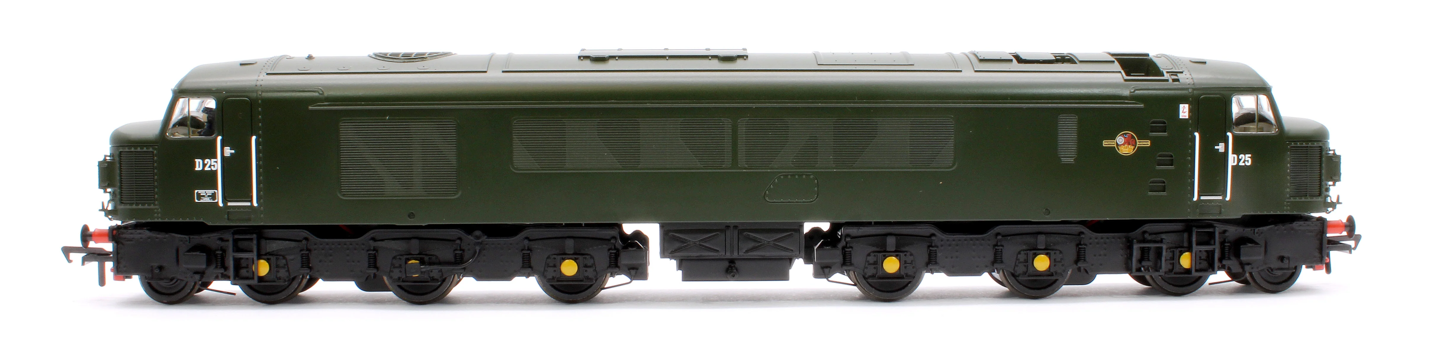 32-679ASF Class 45 Split Headcode D25 BR Plain Green (Small Yellow Panels) Diesel Locomotive - DCC Sound - Image 5