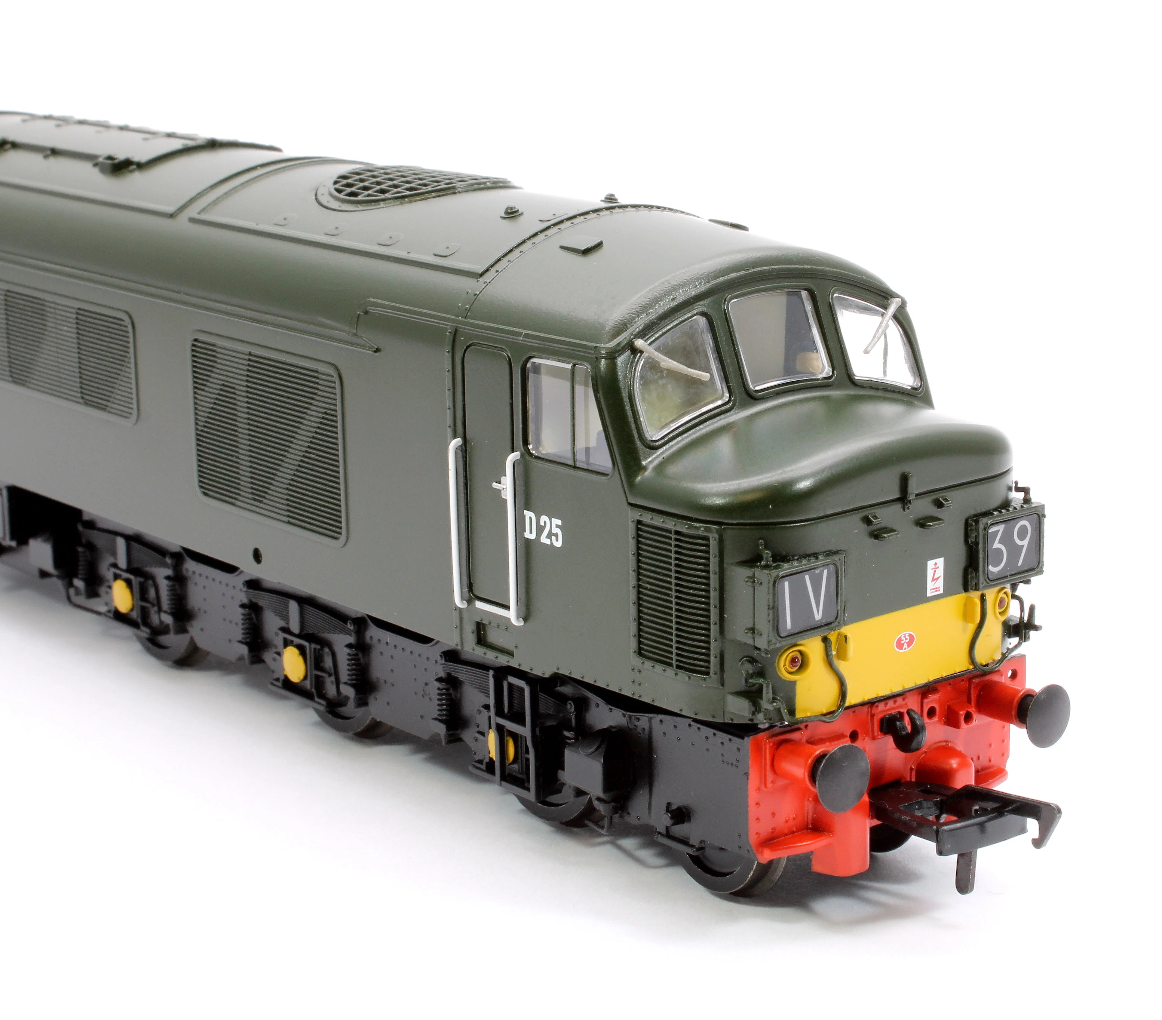 32-679ASF Class 45 Split Headcode D25 BR Plain Green (Small Yellow Panels) Diesel Locomotive - DCC Sound - Image 9