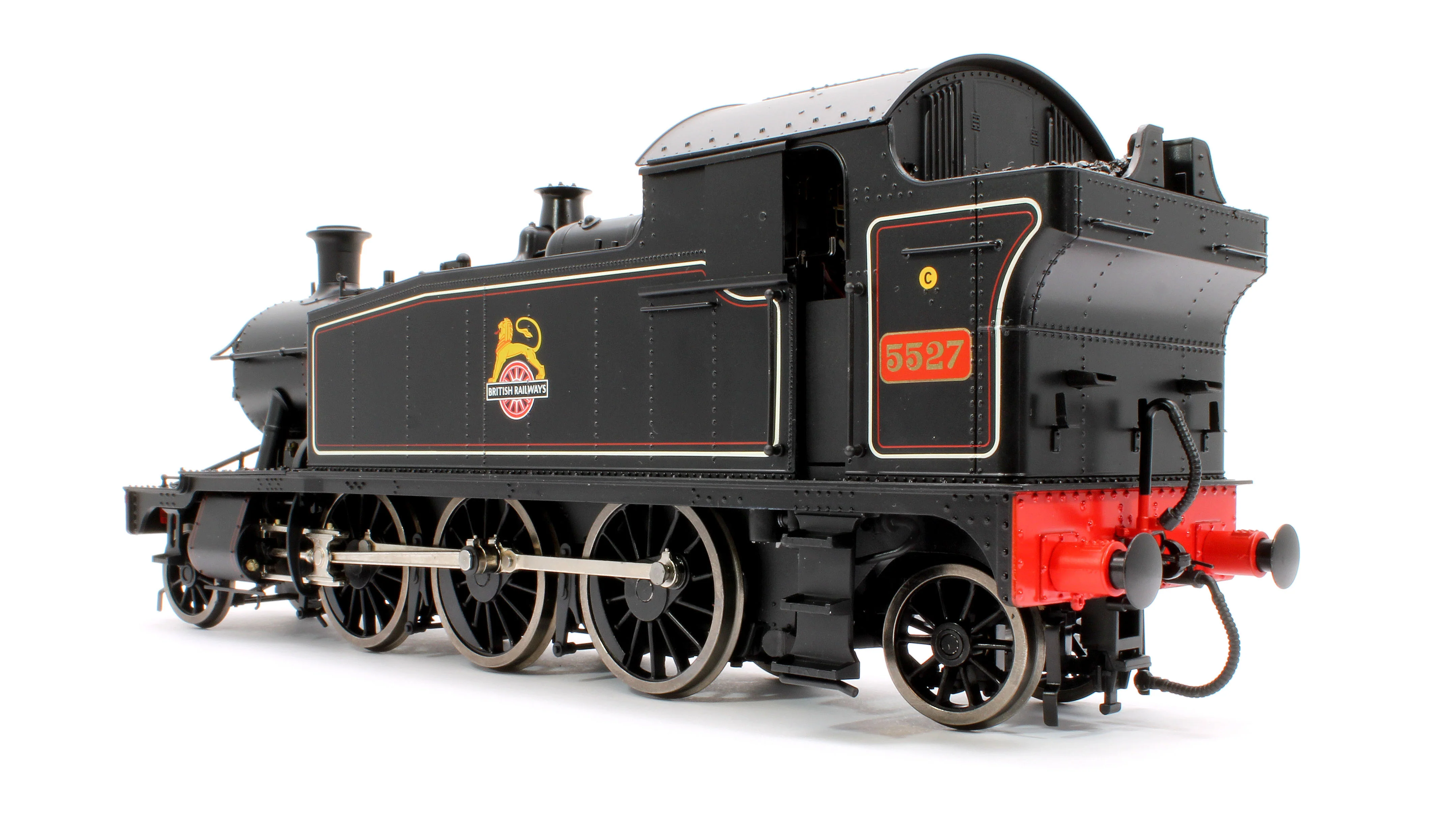 LHT-S-5506 Class 55xx 2-6-2 BR Early Crest BR Lined Black 5527 Steam Locomotive - Image 3