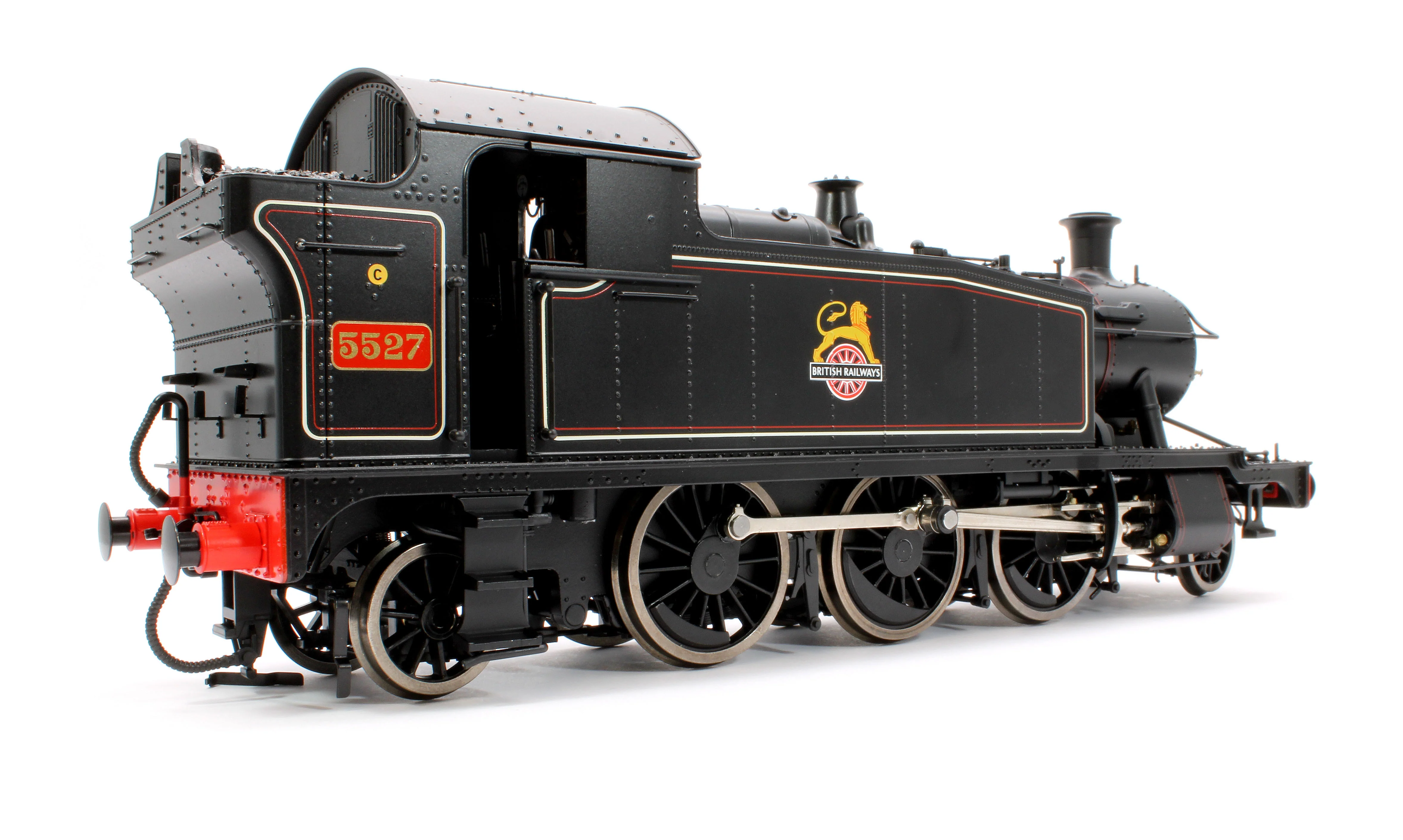 LHT-S-5506 Class 55xx 2-6-2 BR Early Crest BR Lined Black 5527 Steam Locomotive - Image 4