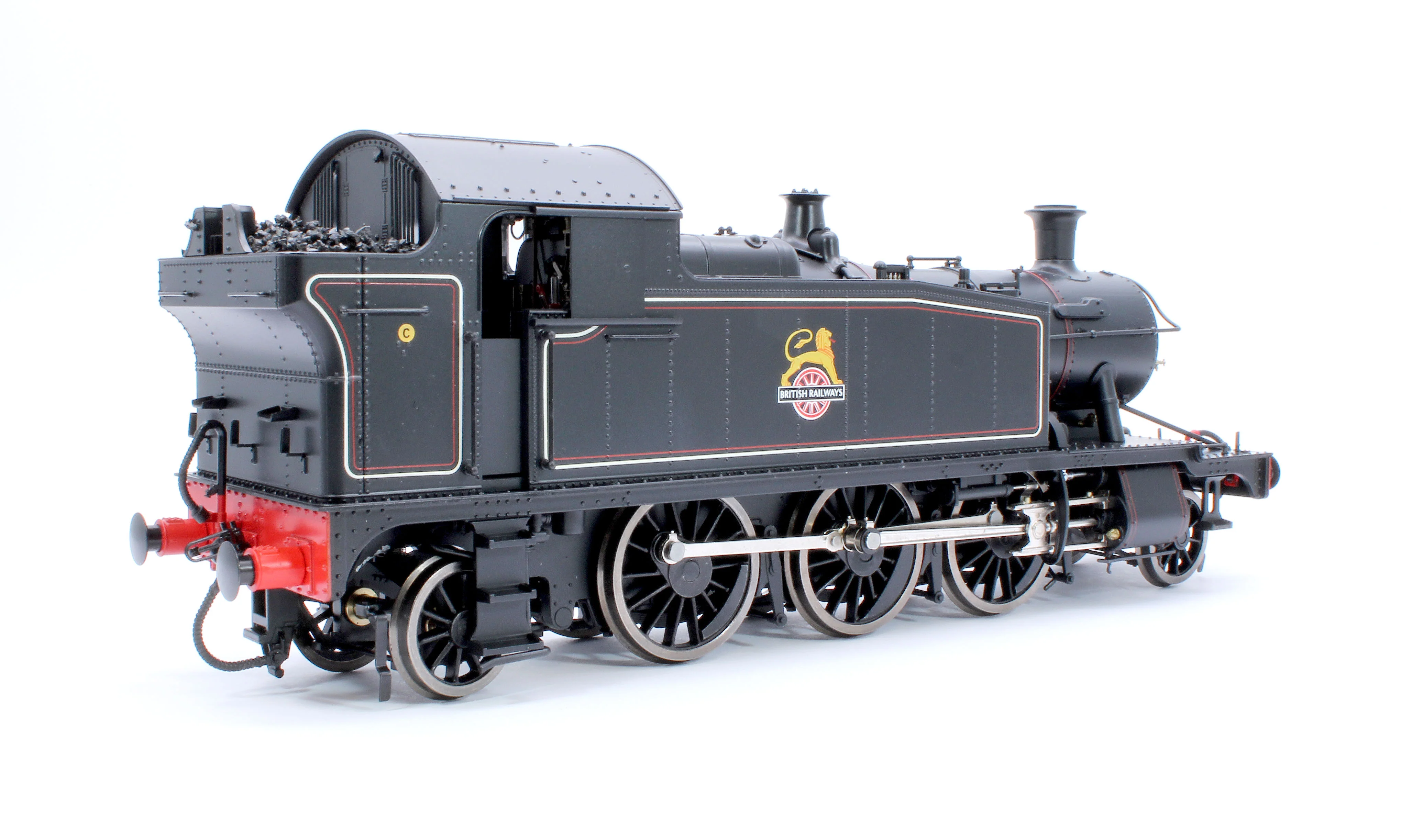 LHT-S-5506U Class 55xx 2-6-2 BR Early Crest BR Lined Black Unnumbered Steam Locomotive - Image 3