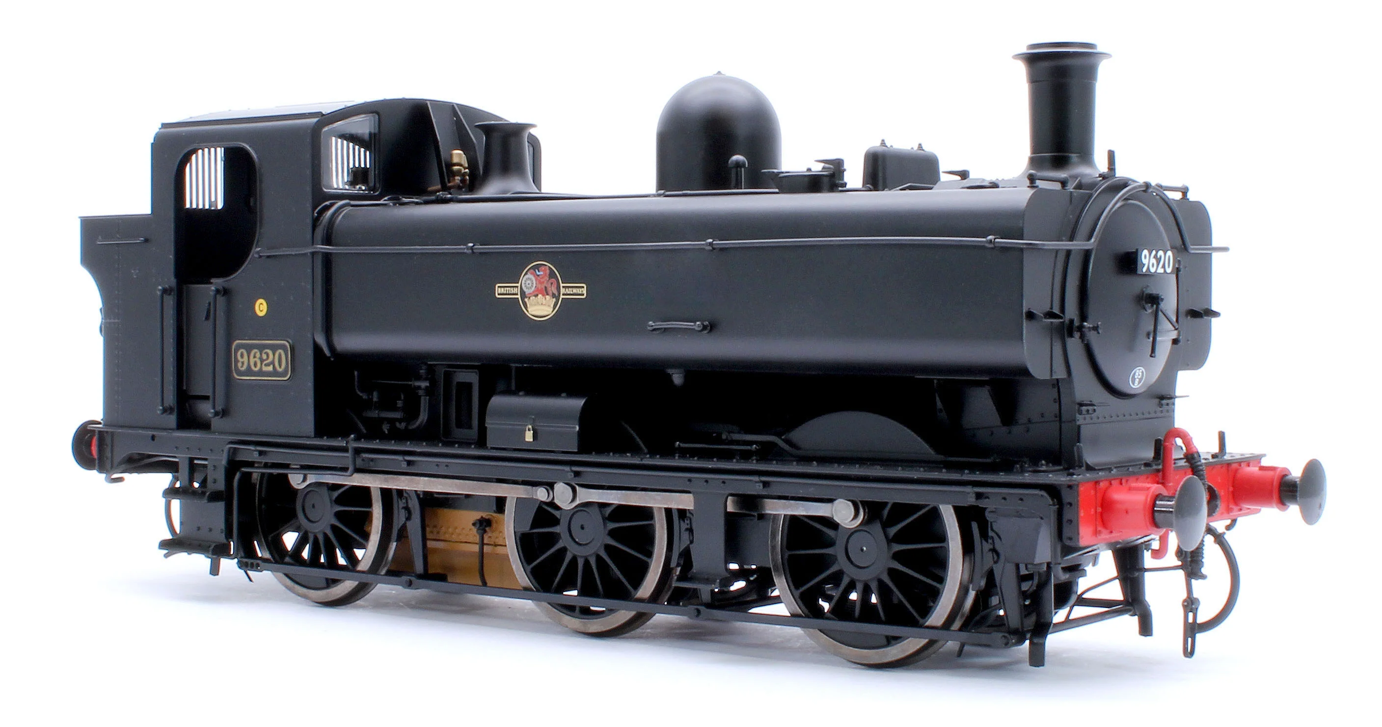 7S-007-021 Class 57xx Pannier BR Black Late Crest 9620 - Steam Tank Locomotive - Image 6