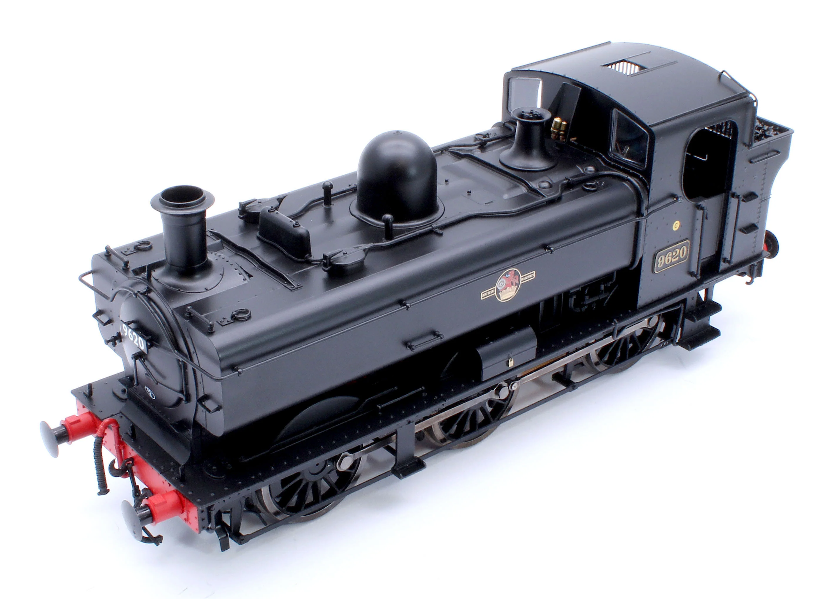 7S-007-021S Class 57xx Pannier BR Black Late Crest 9620 - Steam Tank Locomotive - Sound Fitted - Image 11