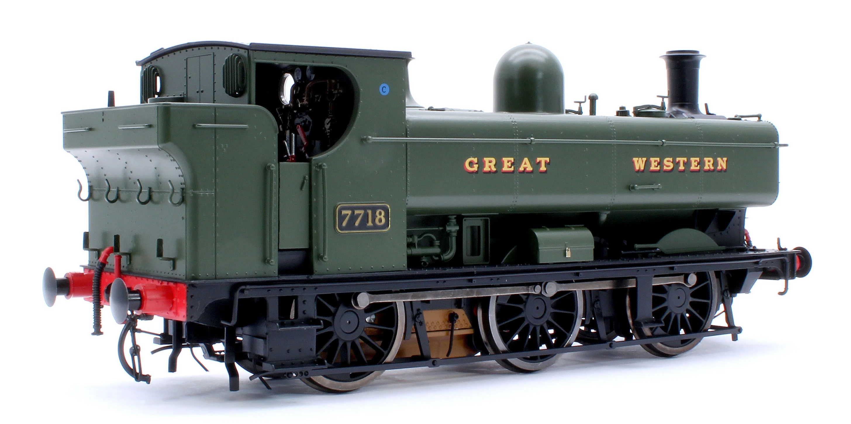 7S-007-013S Class 57xx Pannier 'Great Western' Green 7718 - Steam Tank Locomotive - Sound Fitted - Image 4