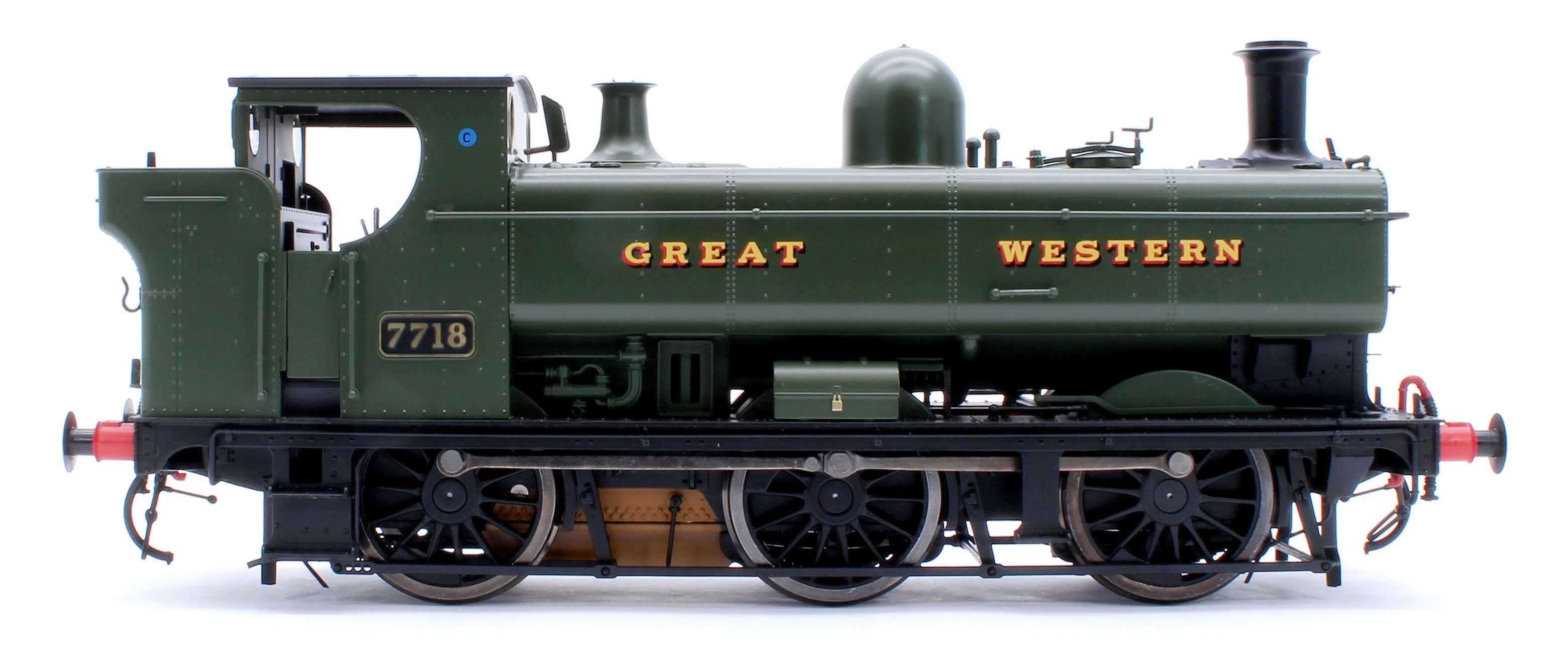 7S-007-013S Class 57xx Pannier 'Great Western' Green 7718 - Steam Tank Locomotive - Sound Fitted - Image 5