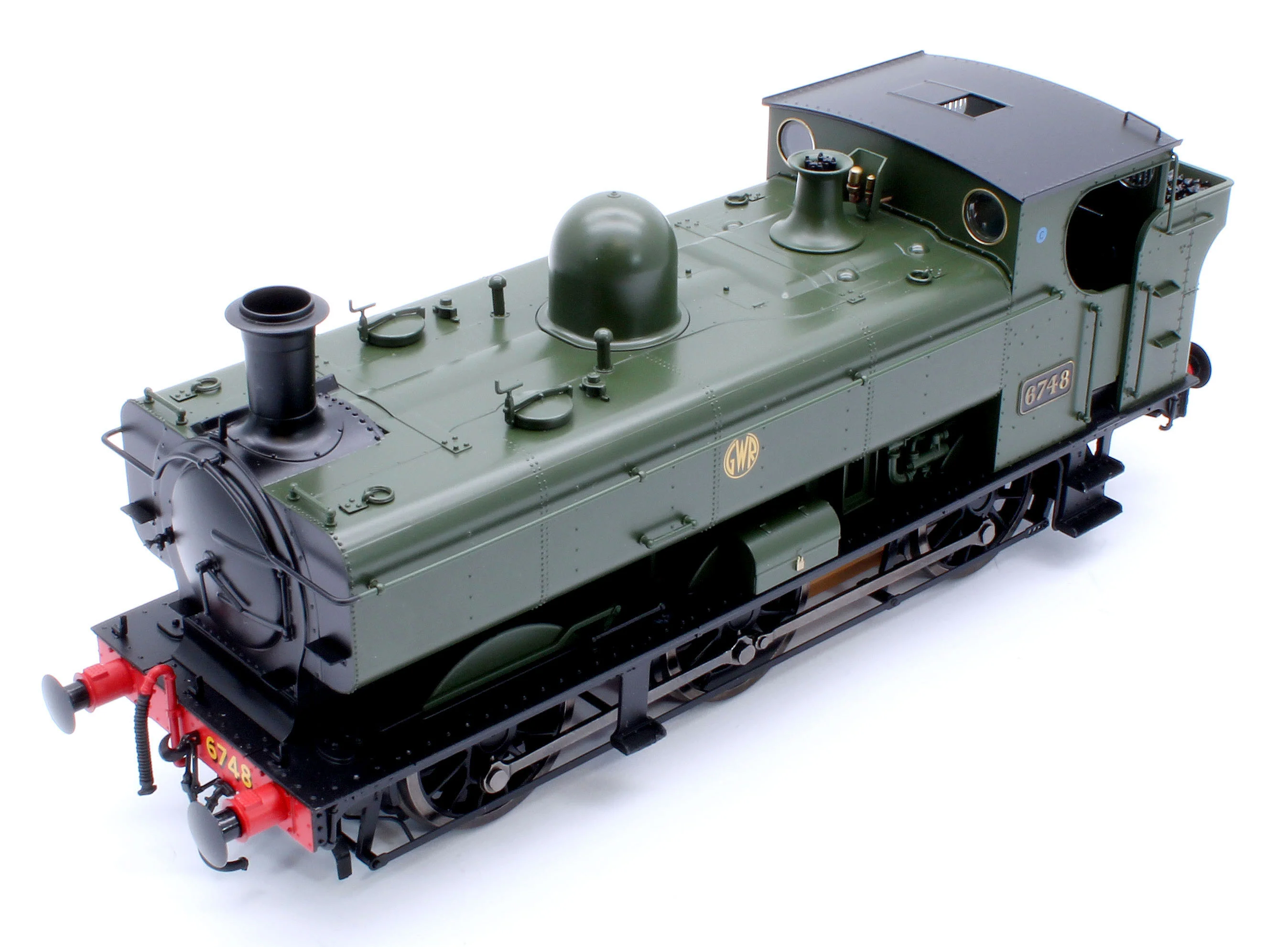 7S-007-014 Class 57xx Pannier GWR Shirtbutton Green 6748 - Steam Tank Locomotive - Image 11