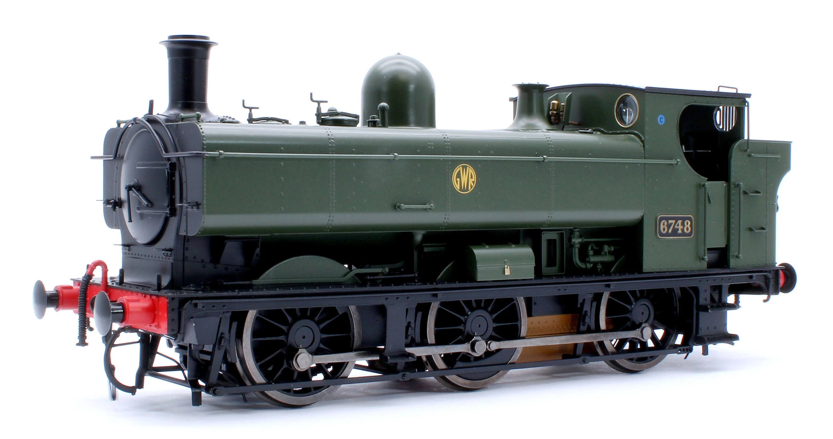 7S-007-014S Class 57xx Pannier GWR Shirtbutton Green 6748 - Steam Tank Locomotive - Sound Fitted